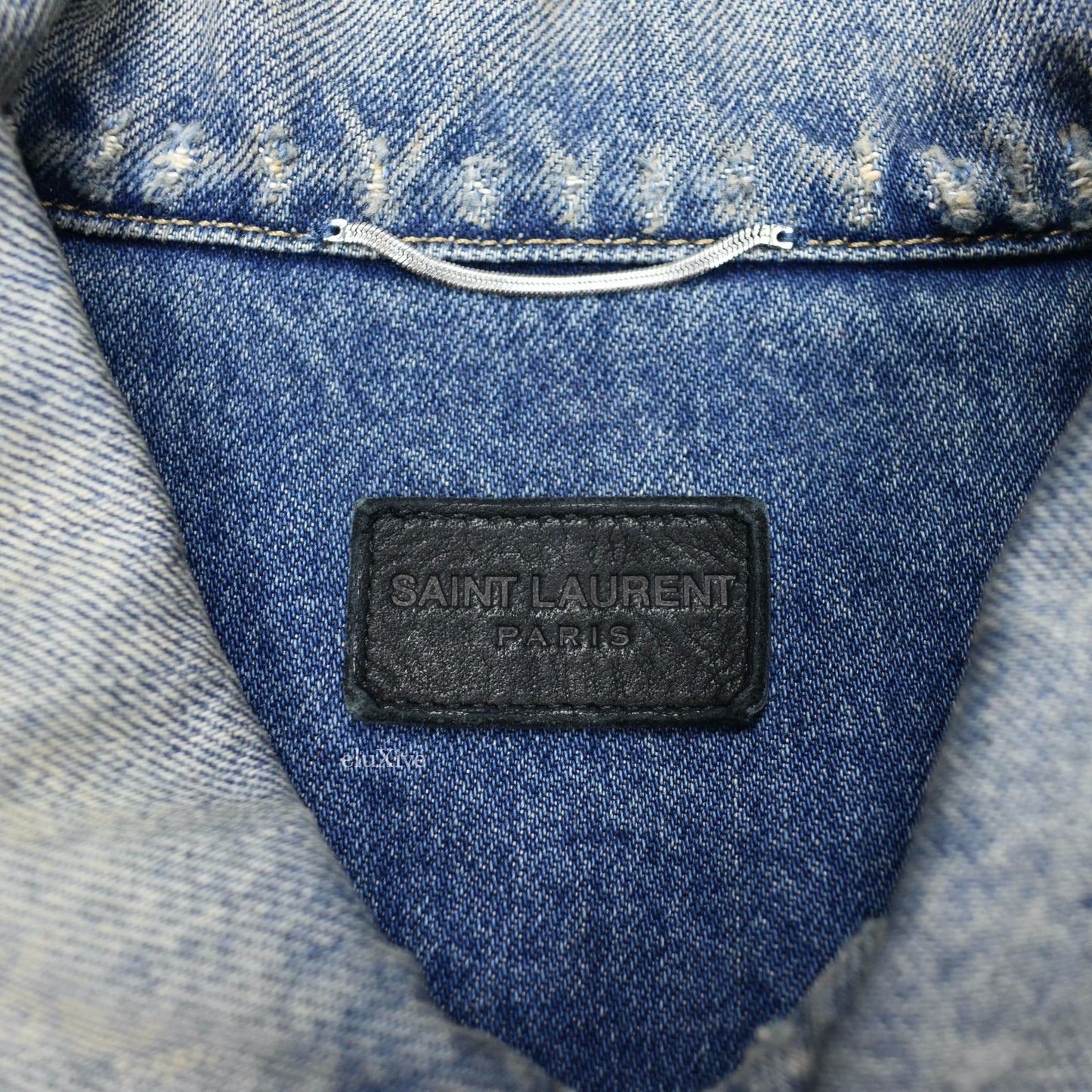 Saint Laurent - Blue Destroyed Denim Trucker Jacket