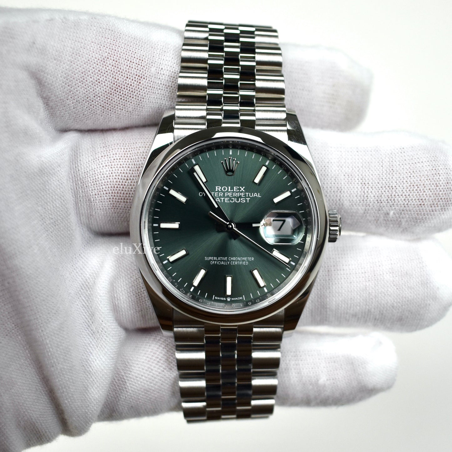 Rolex - Datejust 36 Mint Green Dial Watch, B&P (126200)