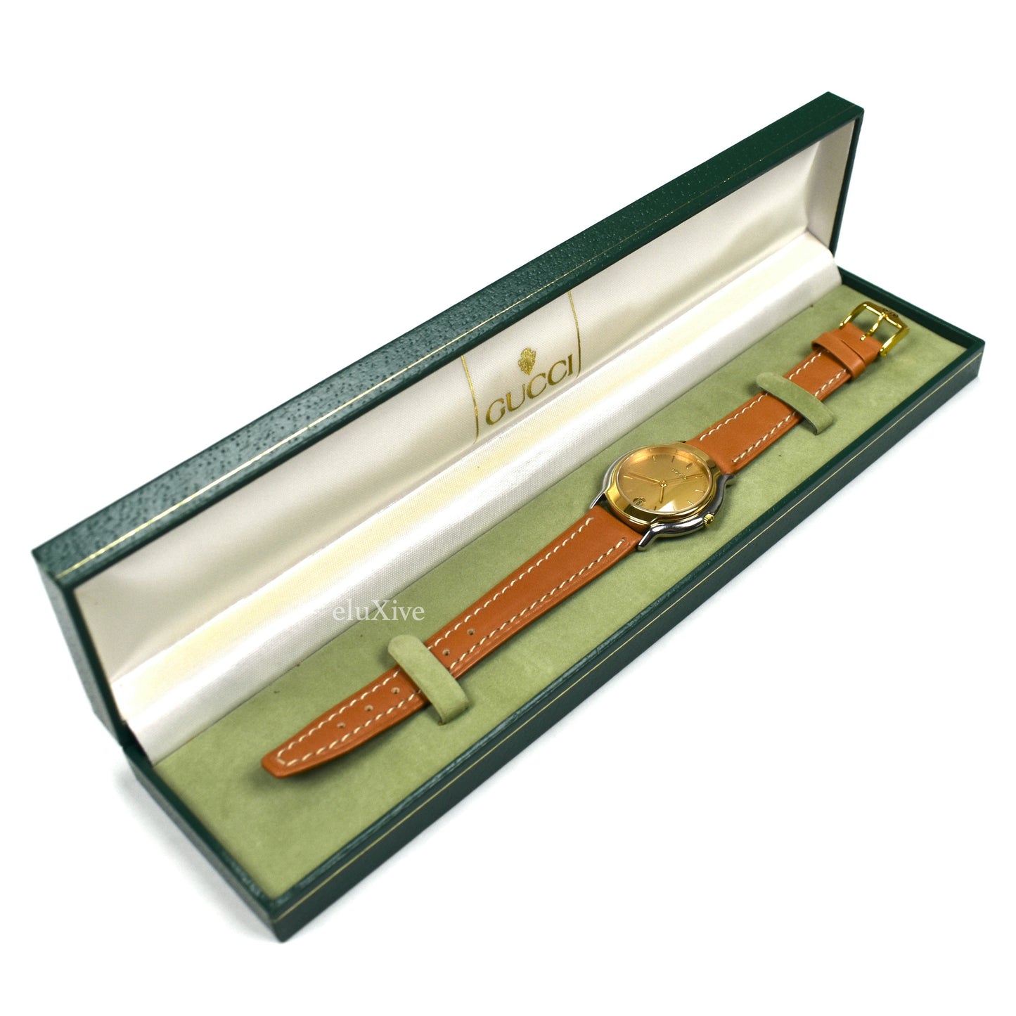 Gucci - 8000M Gold/Steel Champagne Dial Watch