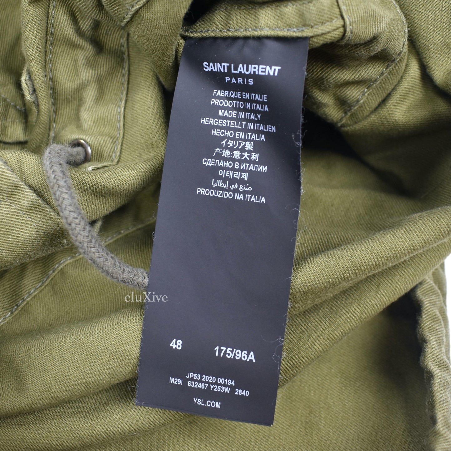 Saint Laurent - Olive Military Field Twill Duffle Coat