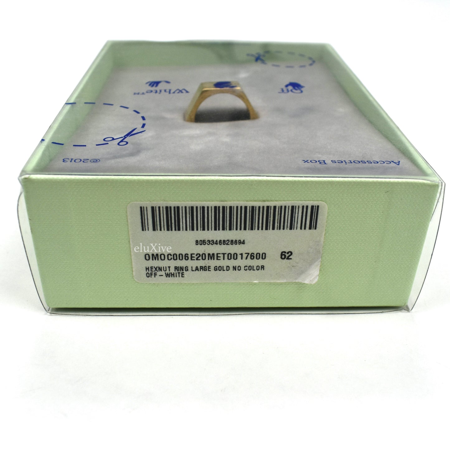 Off-White - Matte Gold Logo Engraved Hex Nut Ring