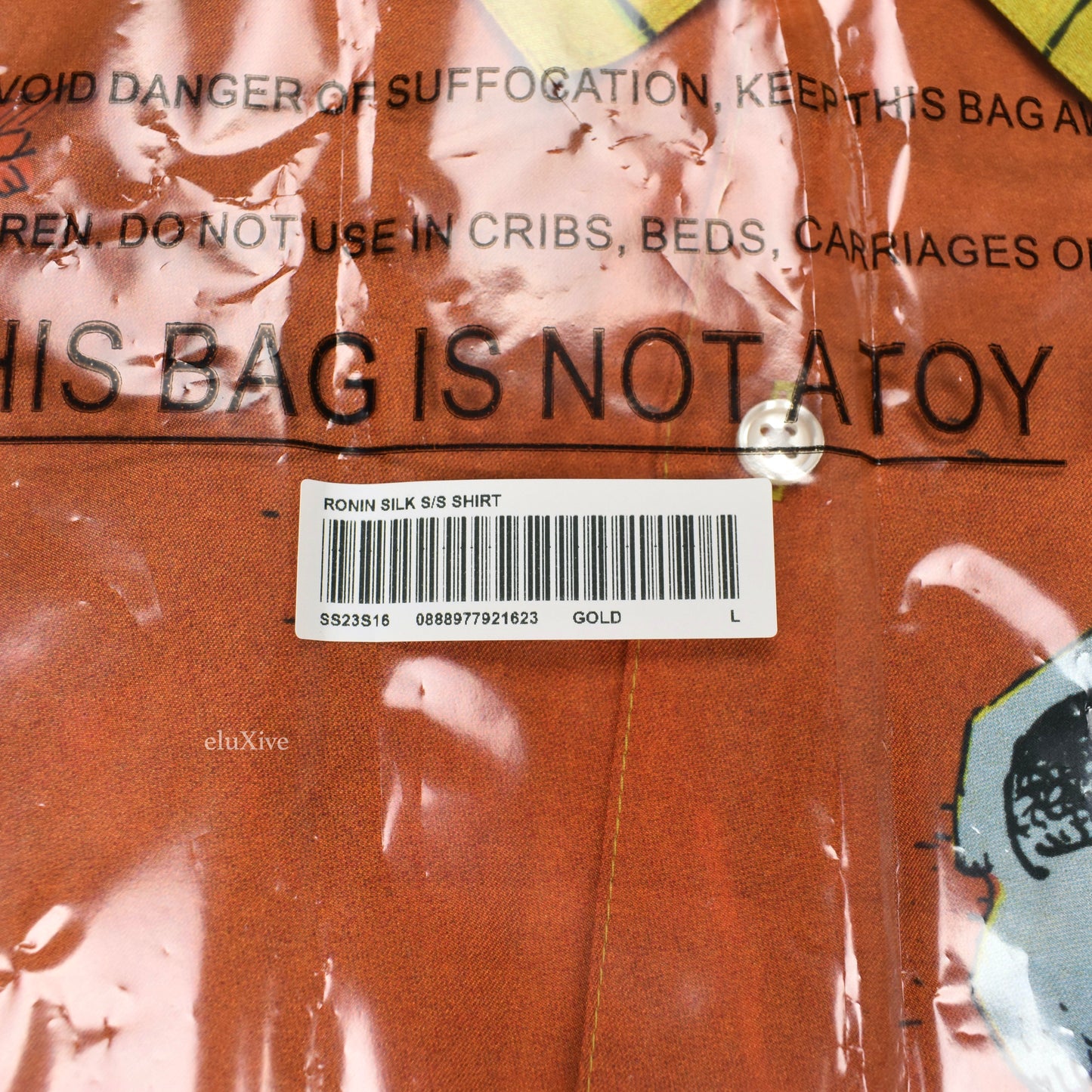 Supreme - Ronin Print 100% Silk Button Down Club Shirt (Gold)