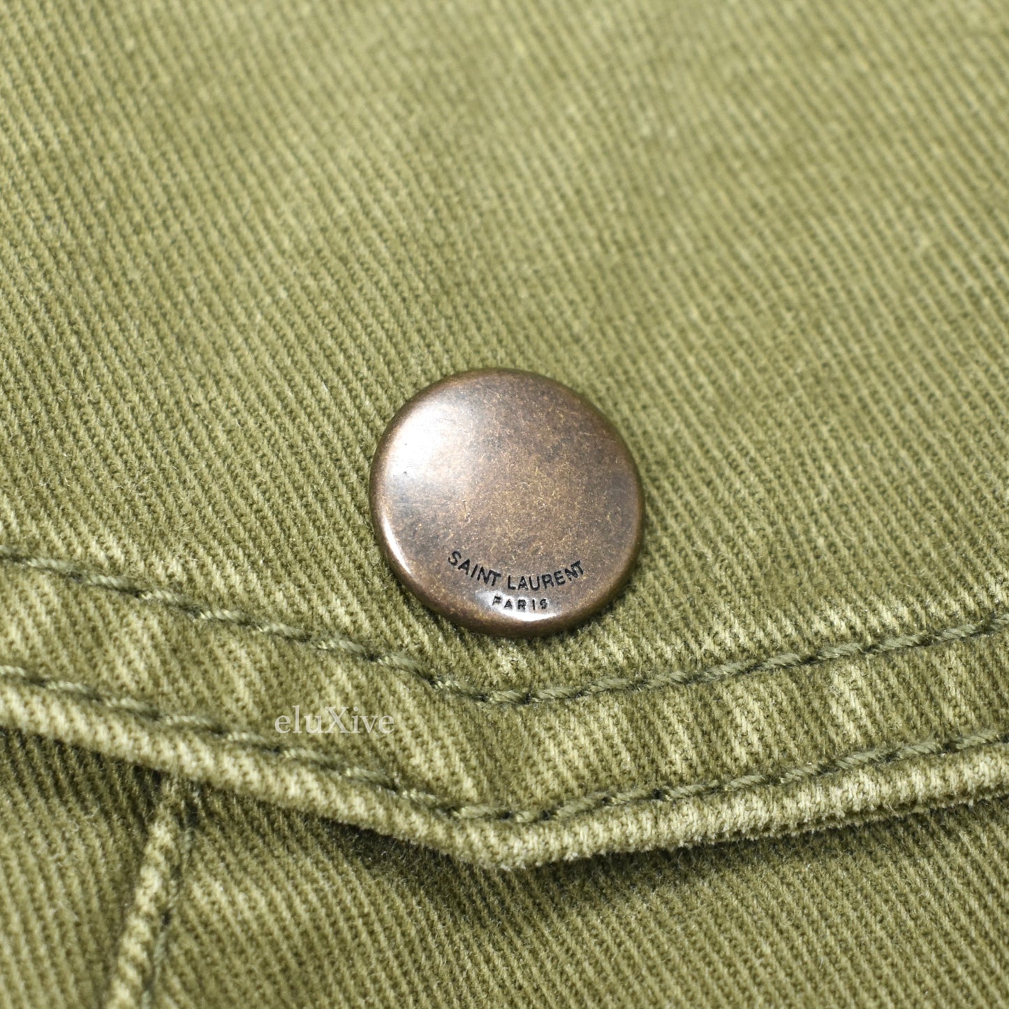 Saint Laurent - Distressed Military Twill Aviator Jacket