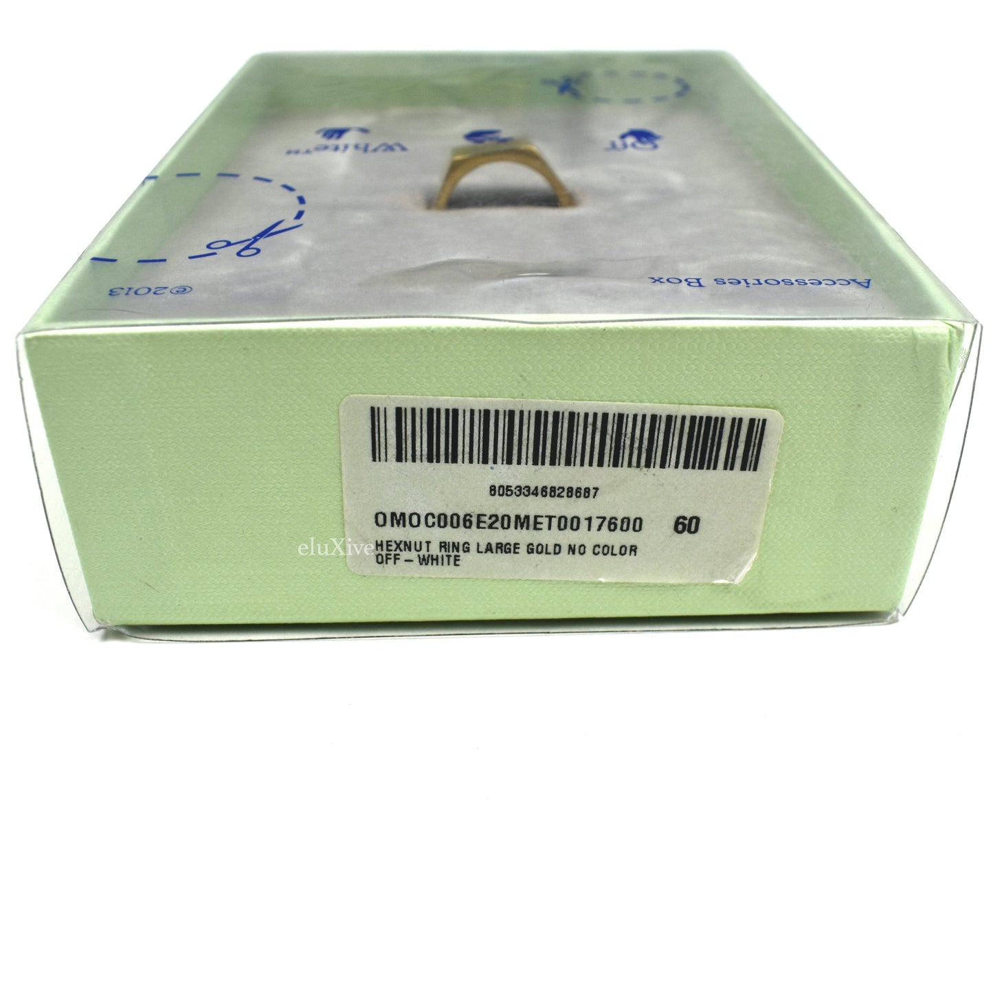 Off-White - Matte Gold Logo Engraved Hex Nut Ring