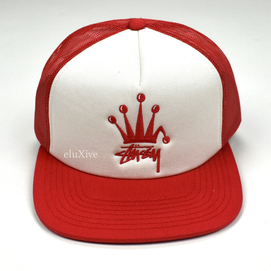Stussy - Crown Logo Trucker Hat (Red/White)