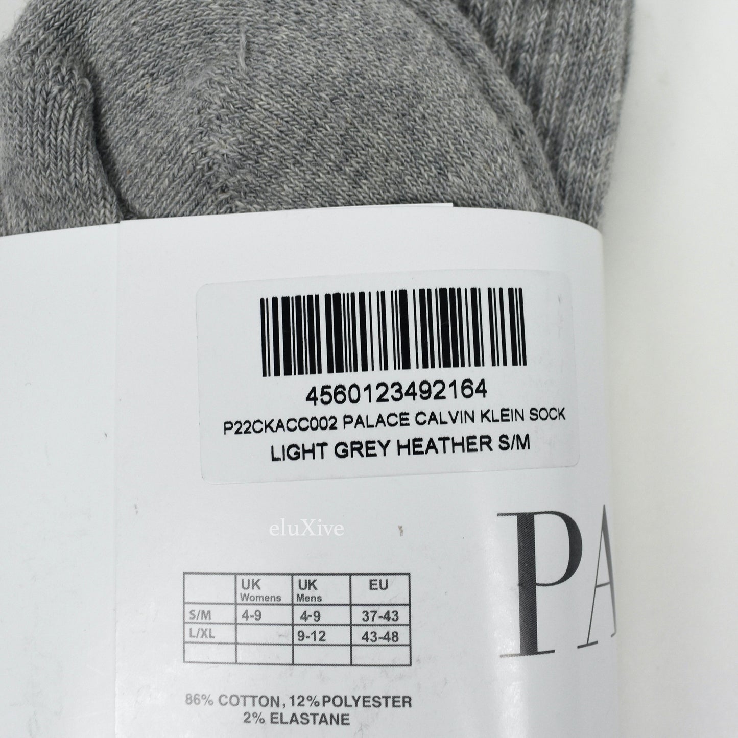 Palace x Calvin Klein - CK1 Logo Knit Crew Socks (Gray)
