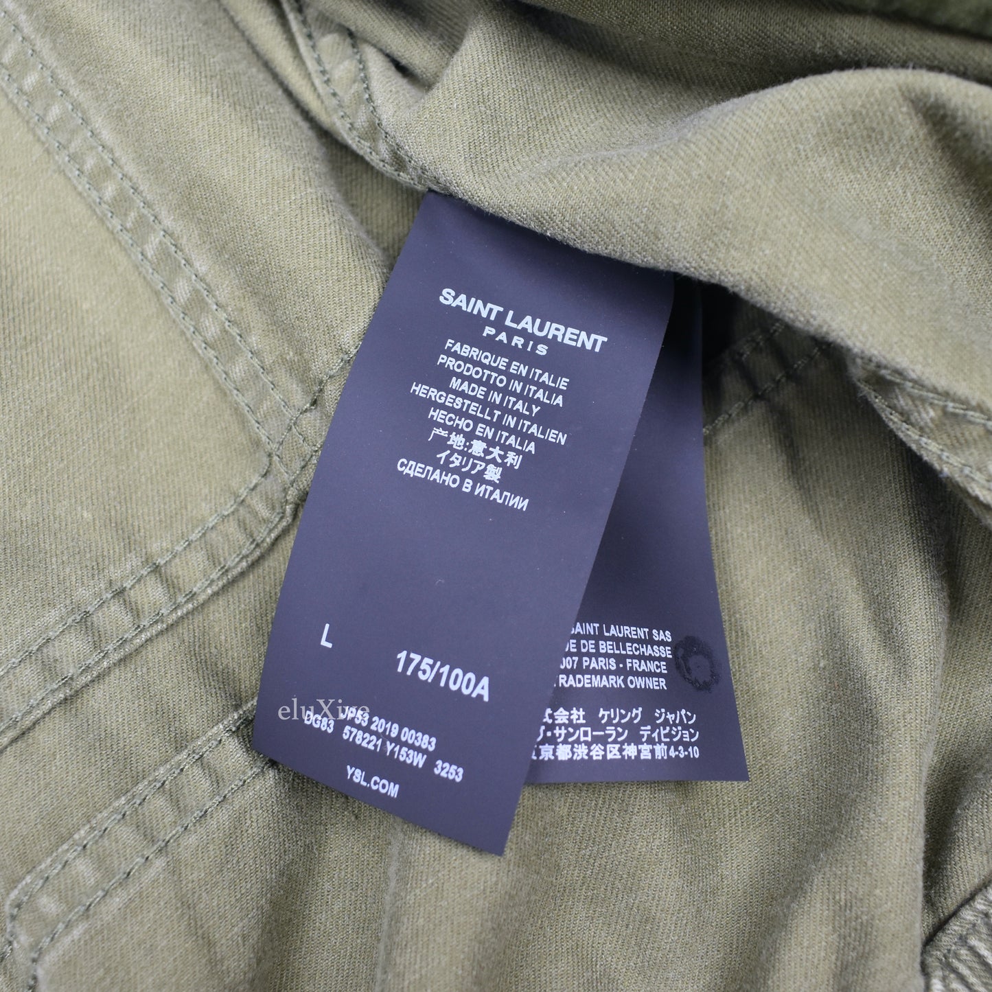 Saint Laurent - Distressed Military Twill Aviator Jacket