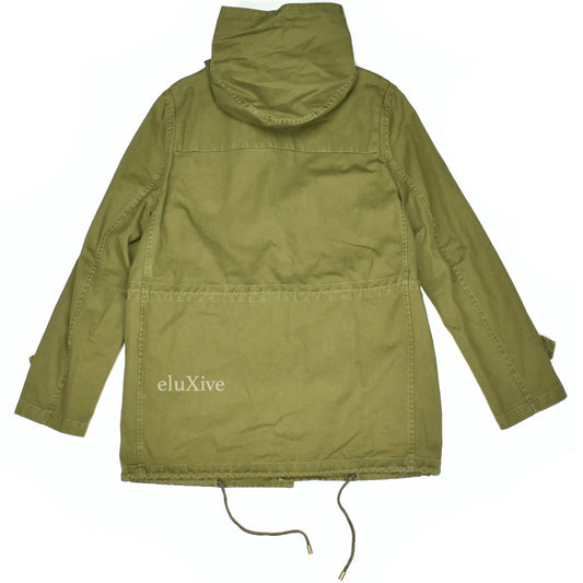Saint Laurent - Olive Military Field Twill Duffle Coat