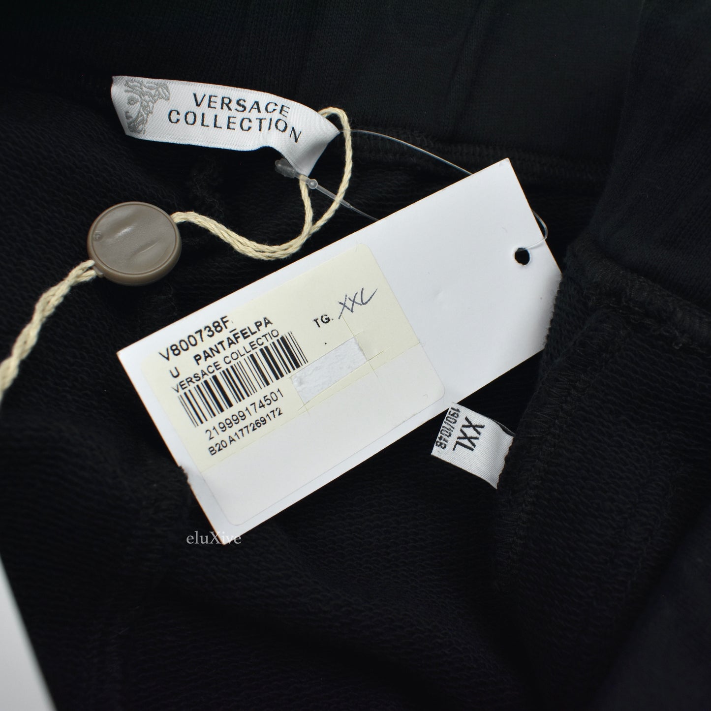 Versace Collection - Black Medusa Logo Jogger Pants