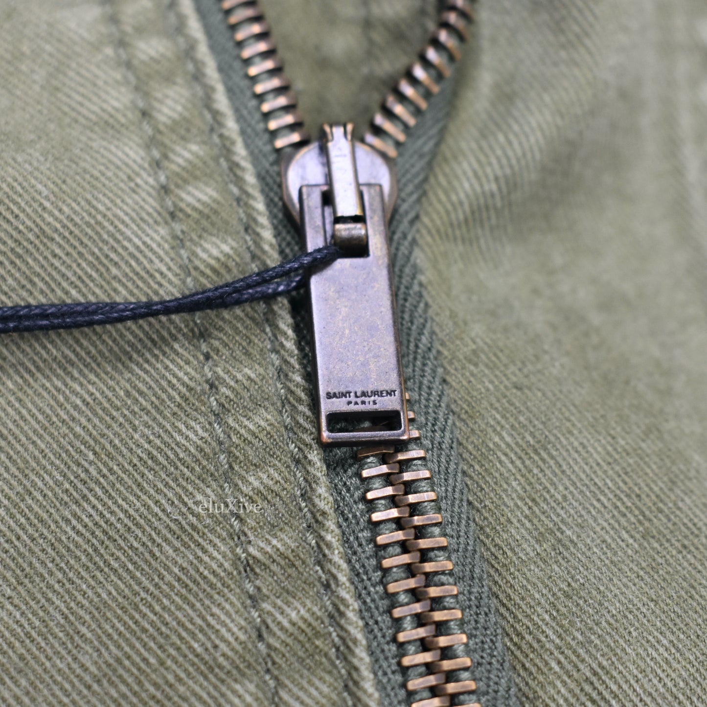 Saint Laurent - Distressed Military Twill Aviator Jacket