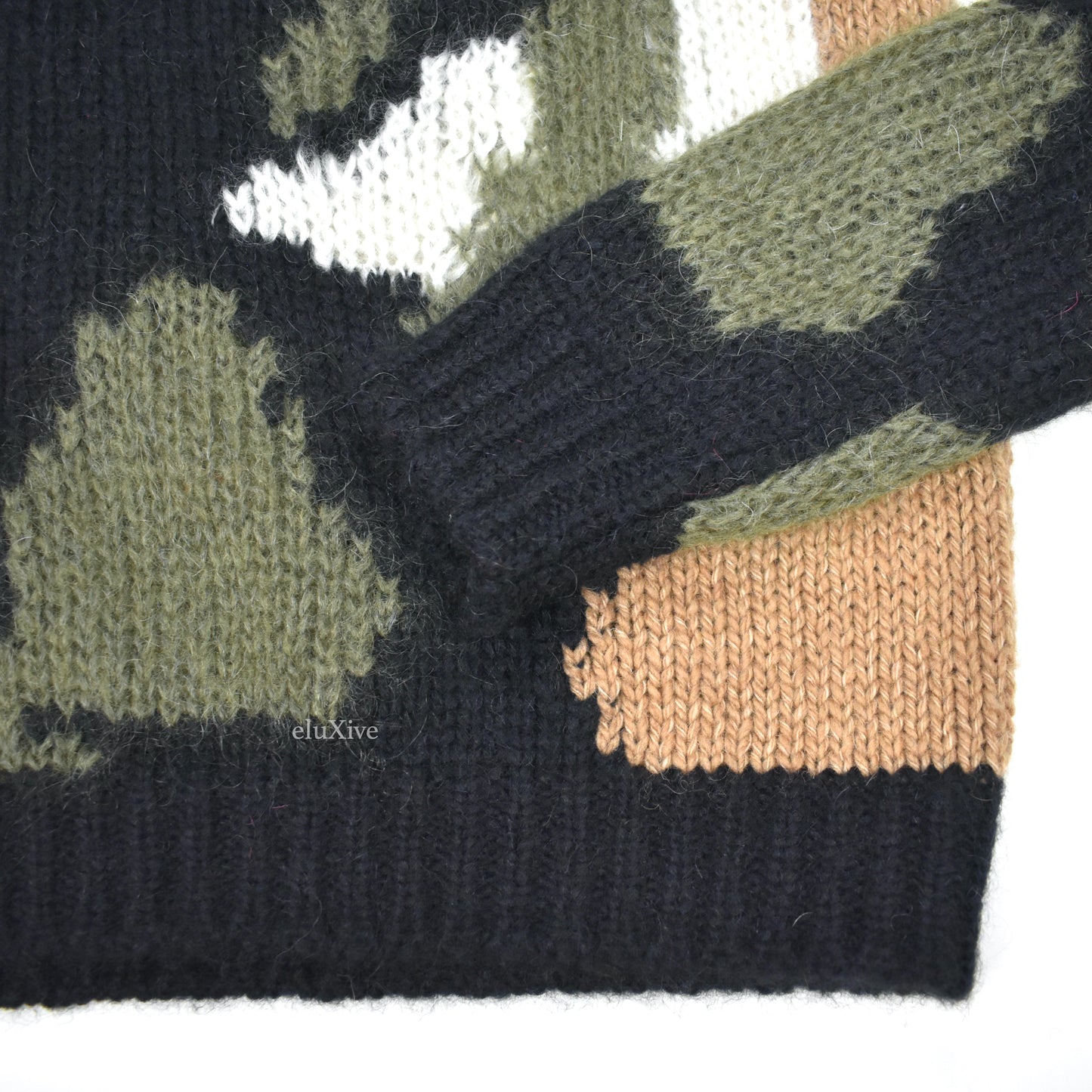 Saint Laurent - Abstract Camo Knit Mohair Sweater