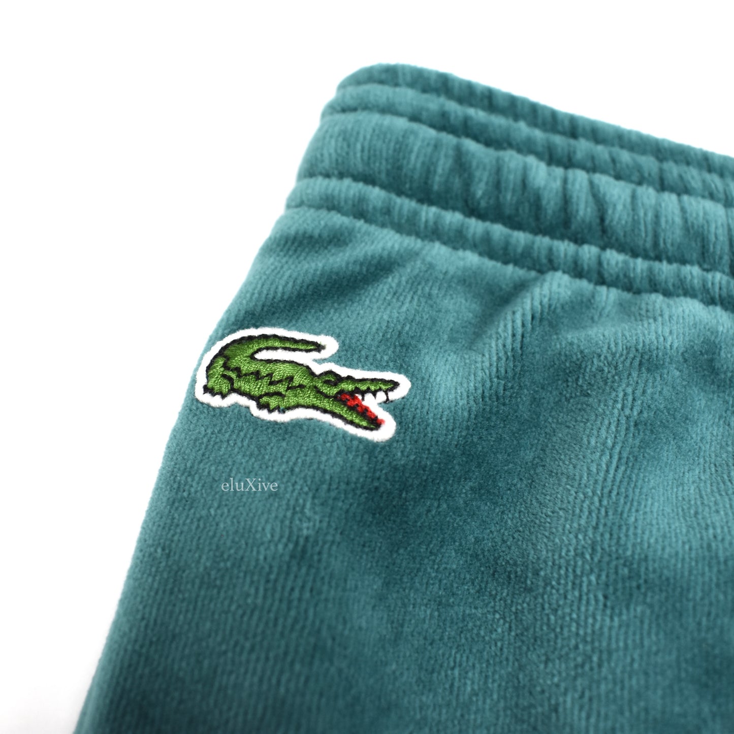 Supreme x Lacoste - Teal Velour Logo Track Pants