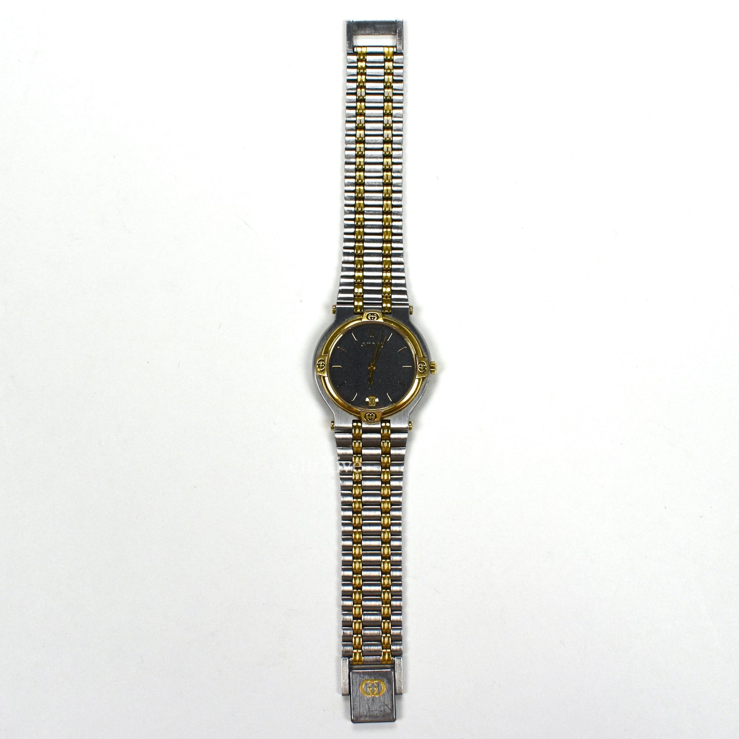 Gucci - 9000M Gold/Steel Graphite Dial Watch