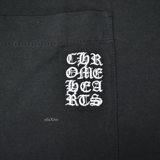 Chrome Hearts - Black Logo Embroidered Pocket T-Shirt