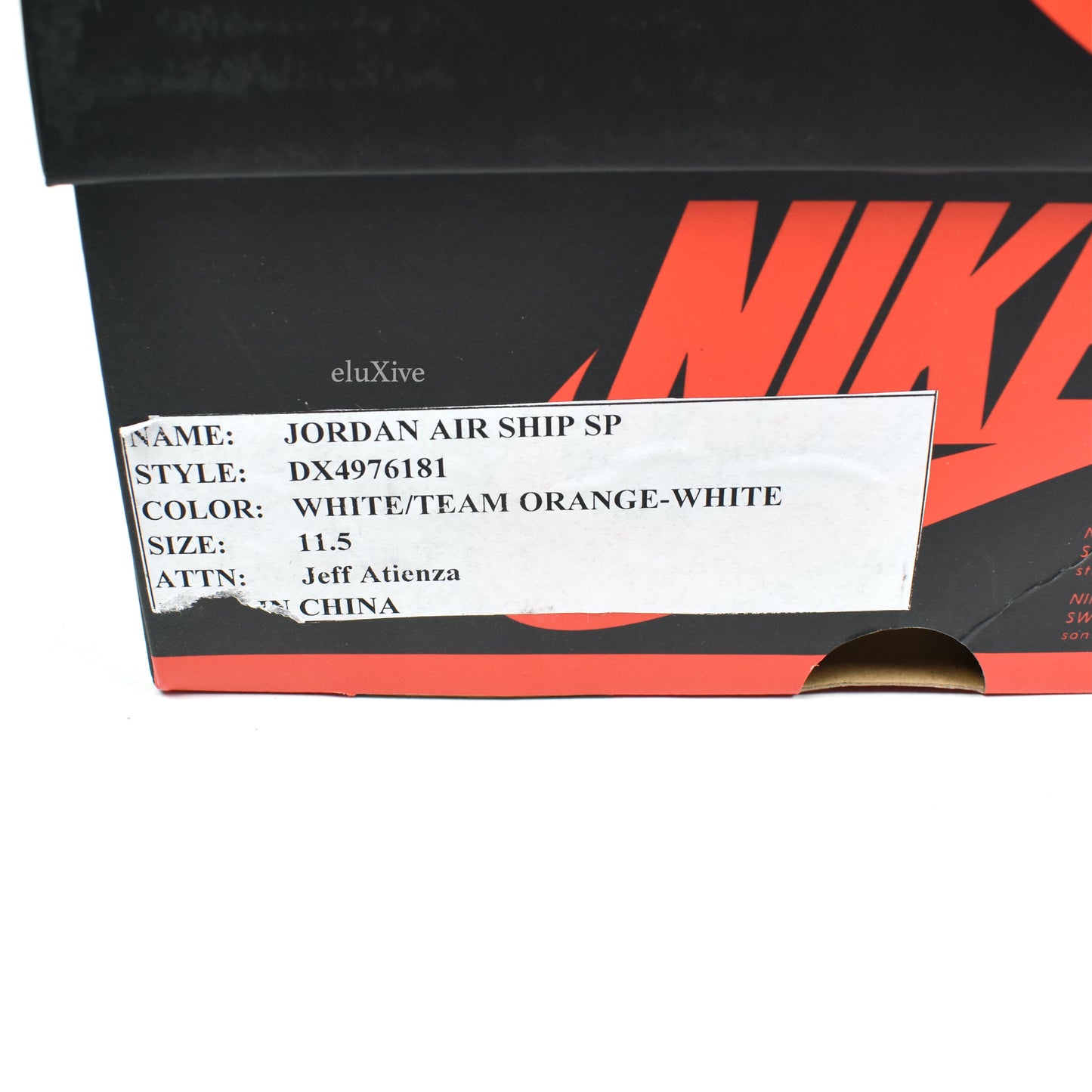 Nike - Jordan Air Ship SP Promo Sample (White/Team Orange)
