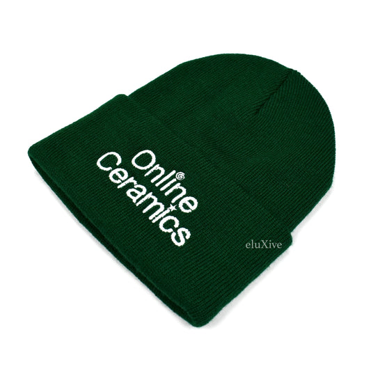 Online Ceramics - Logo Embroidered Beanie (Dark Green)