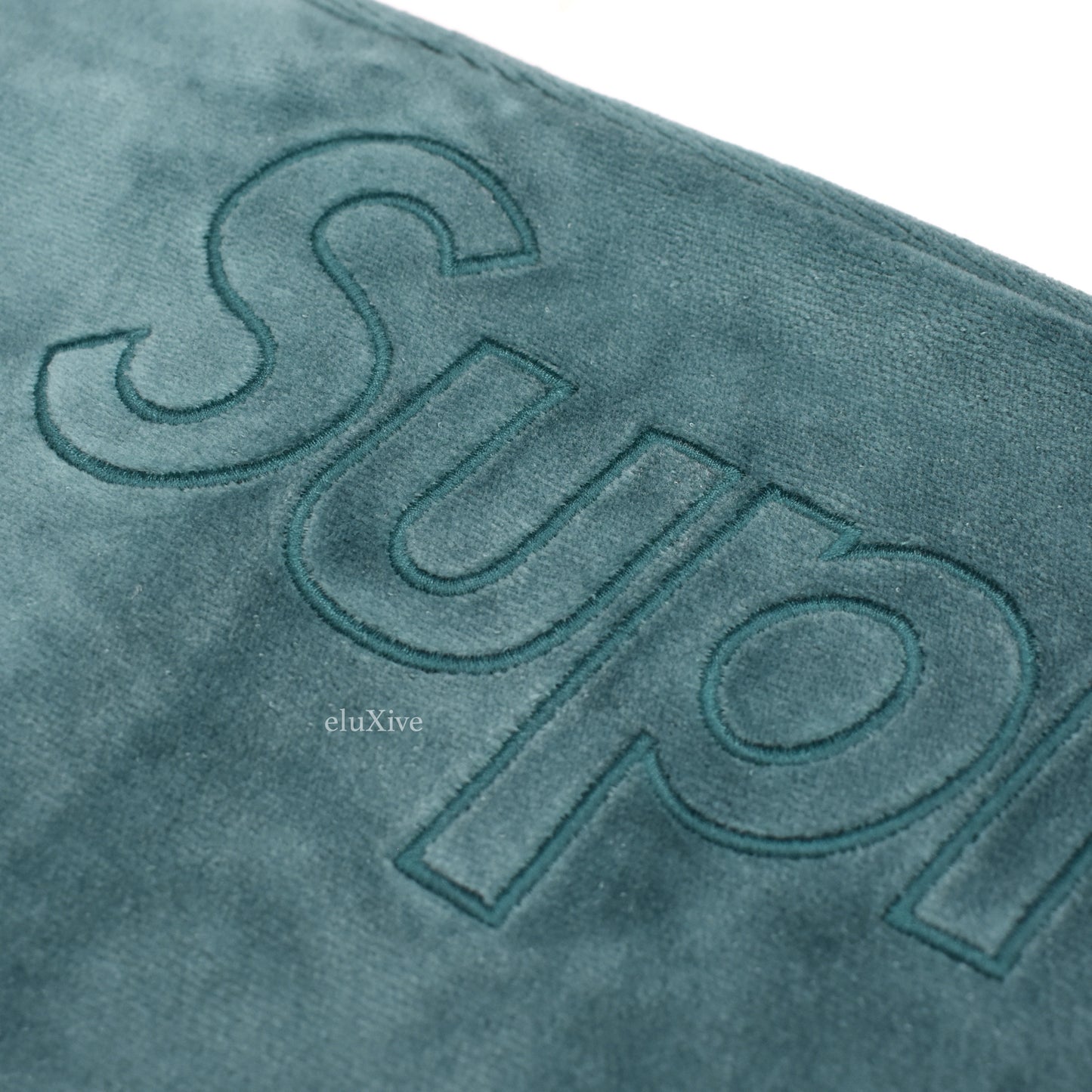 Supreme x Lacoste - Teal Velour Logo Track Pants