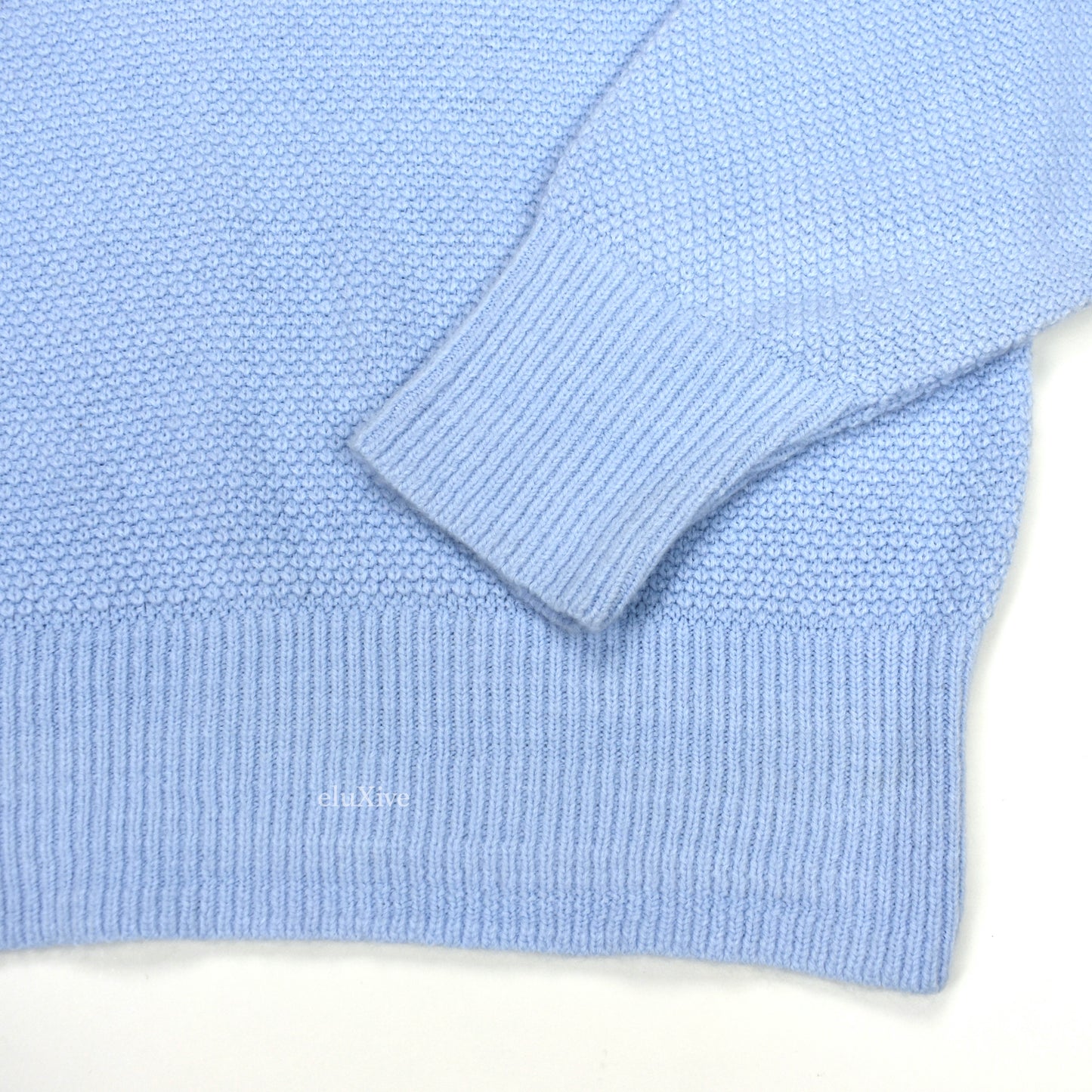 Dior - 1982 Vintage Light Blue Logo V-Neck Sweater