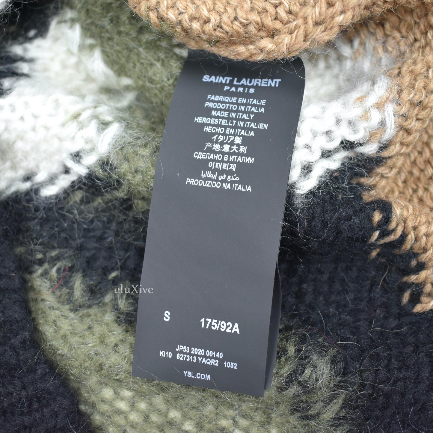 Saint Laurent - Abstract Camo Knit Mohair Sweater