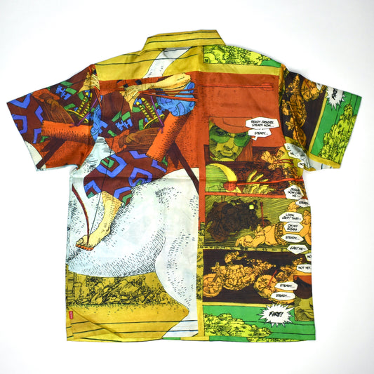 Supreme - Ronin Print 100% Silk Button Down Club Shirt (Gold)