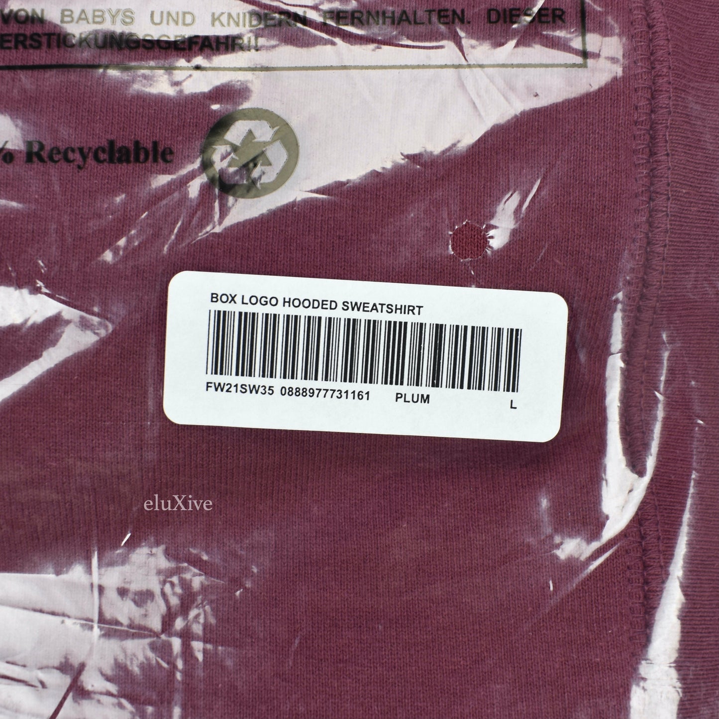 Supreme - Plum Box Logo Hoodie (FW21)