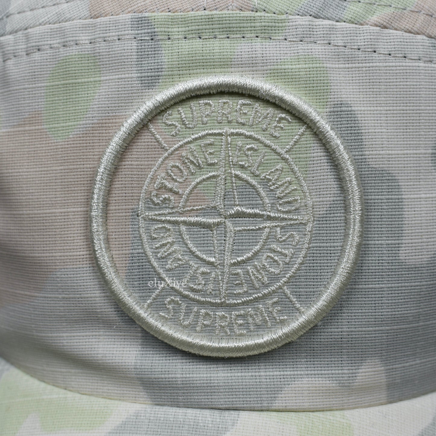 Supreme x Stone Island - Heat Reactive Ripstop Camo Logo Hat (White)