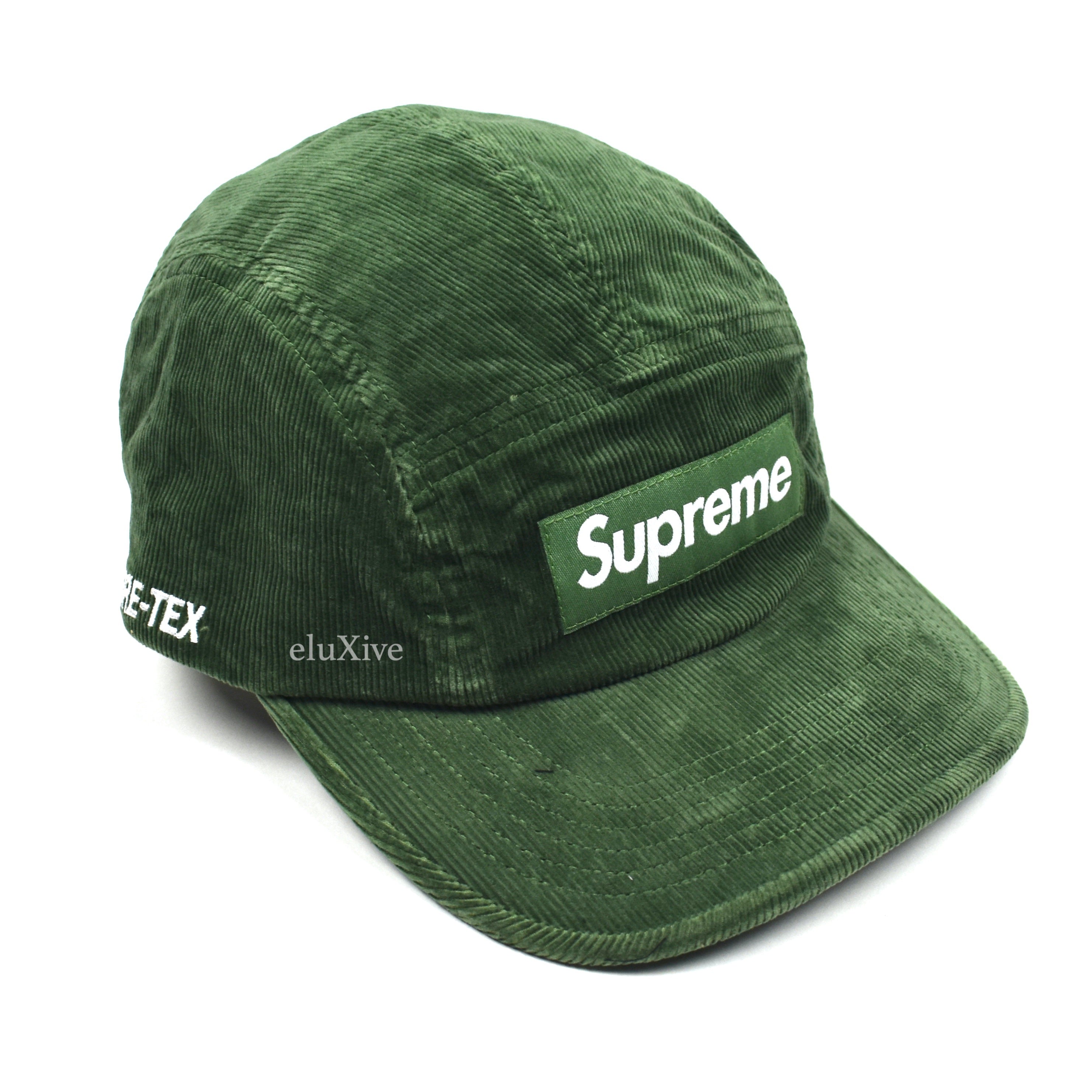 Supreme Corduroy Box Logo Hat Green - FW15 - US