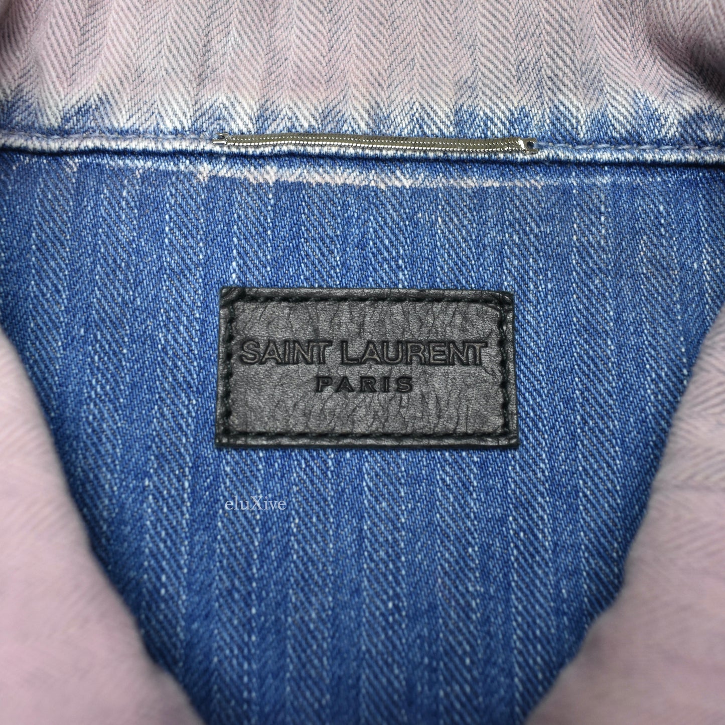 Saint Laurent - Blue / Pink Degrade Denim Trucker Jacket