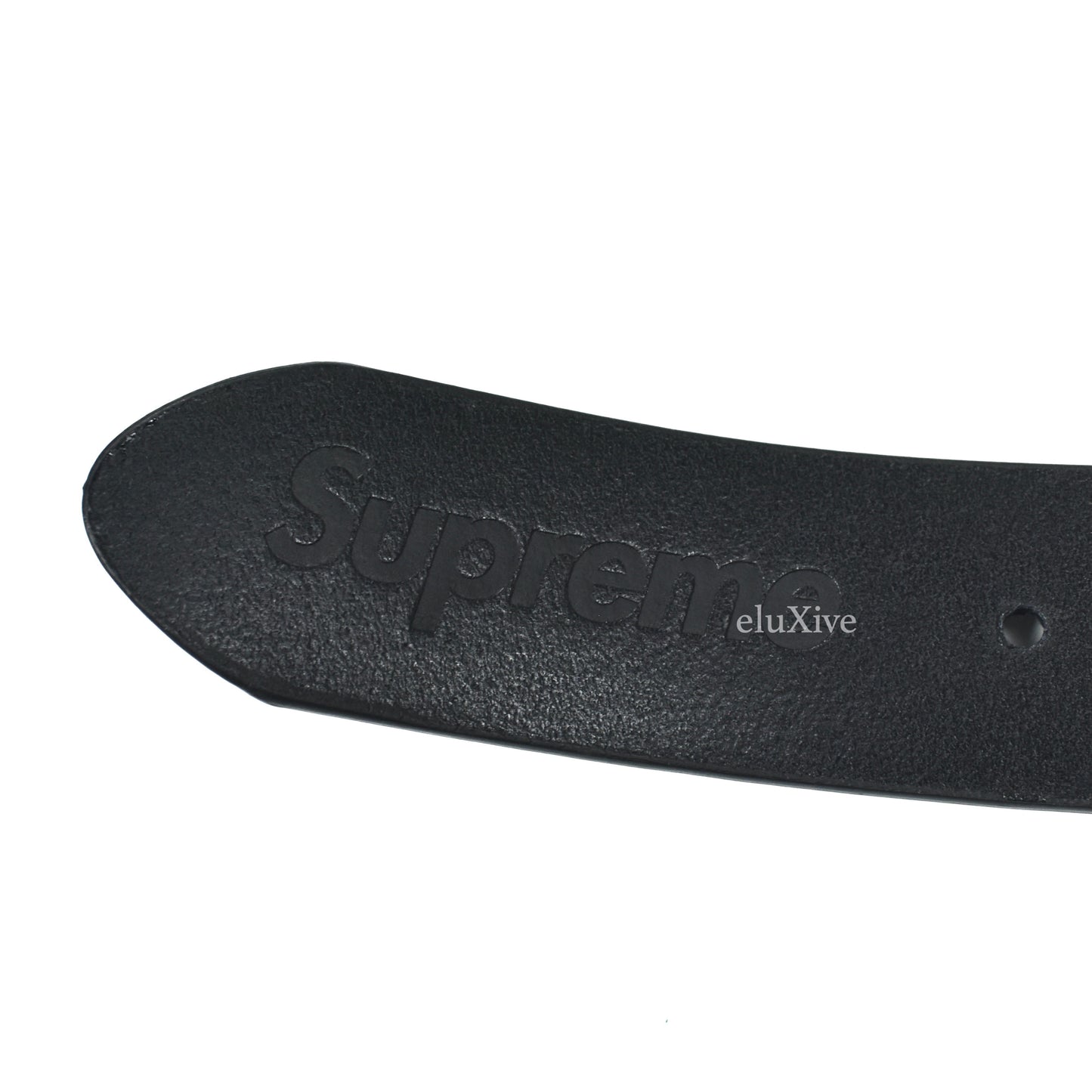 Supreme - Black Box Logo Repeat Leather Belt