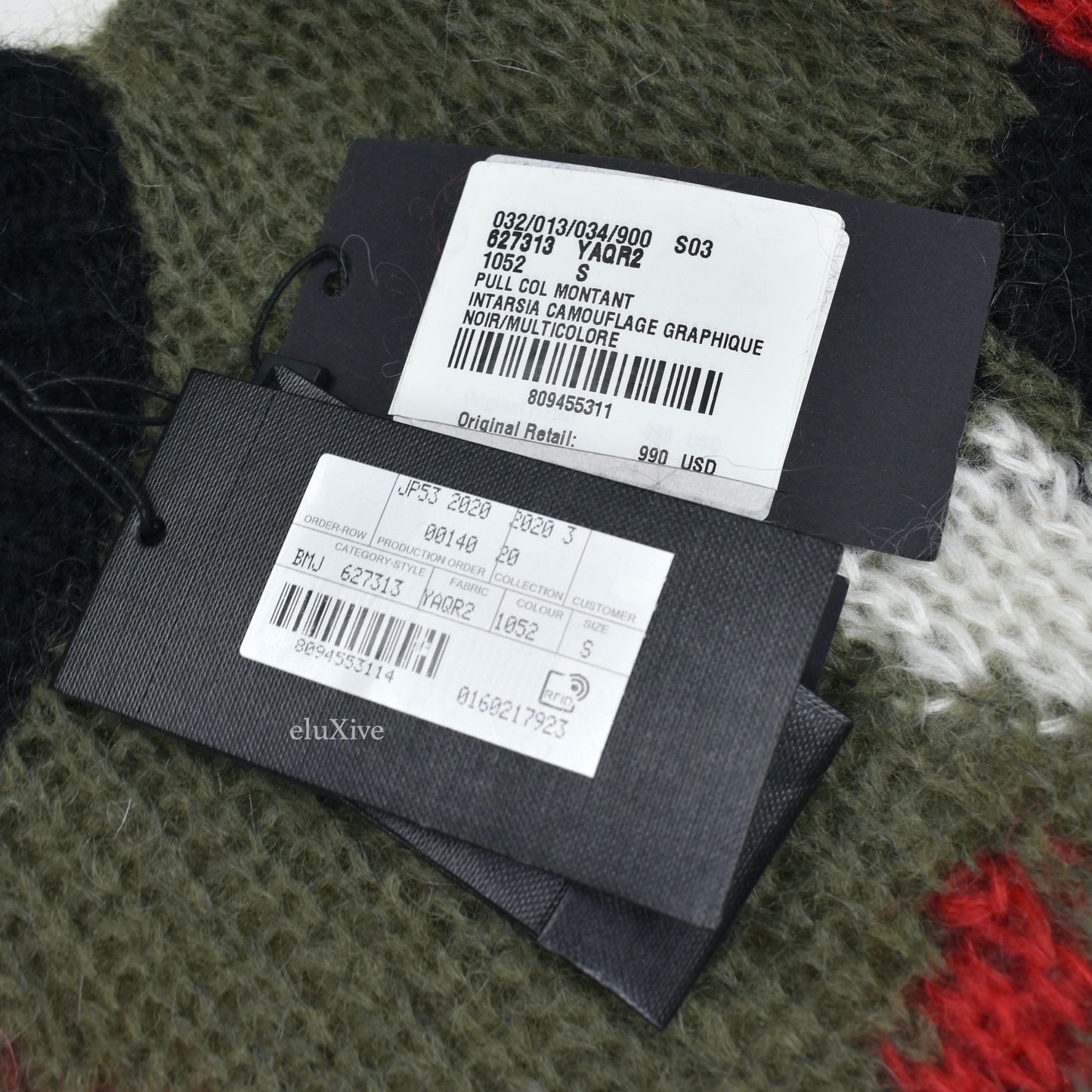 Saint Laurent - Abstract Camo Knit Mohair Sweater