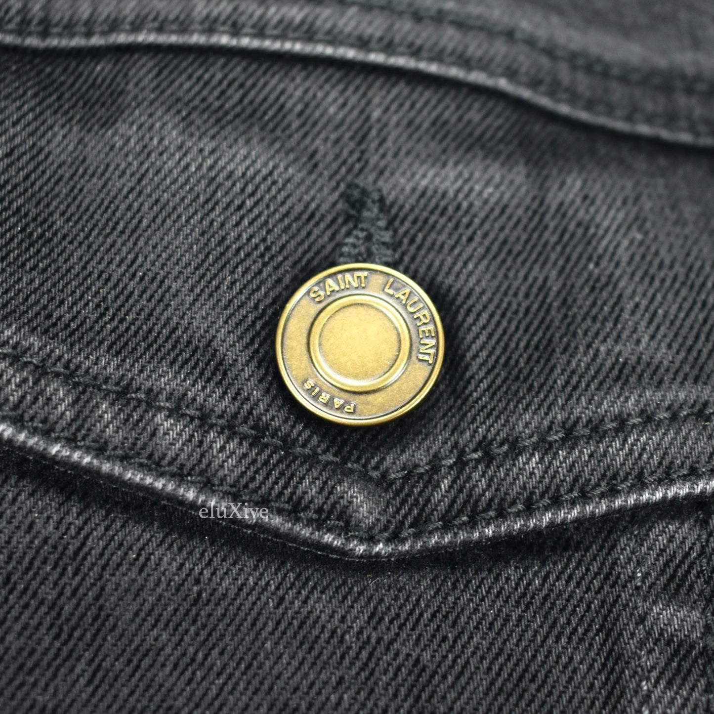 Saint Laurent - Black Waxed Denim Trucker Jacket