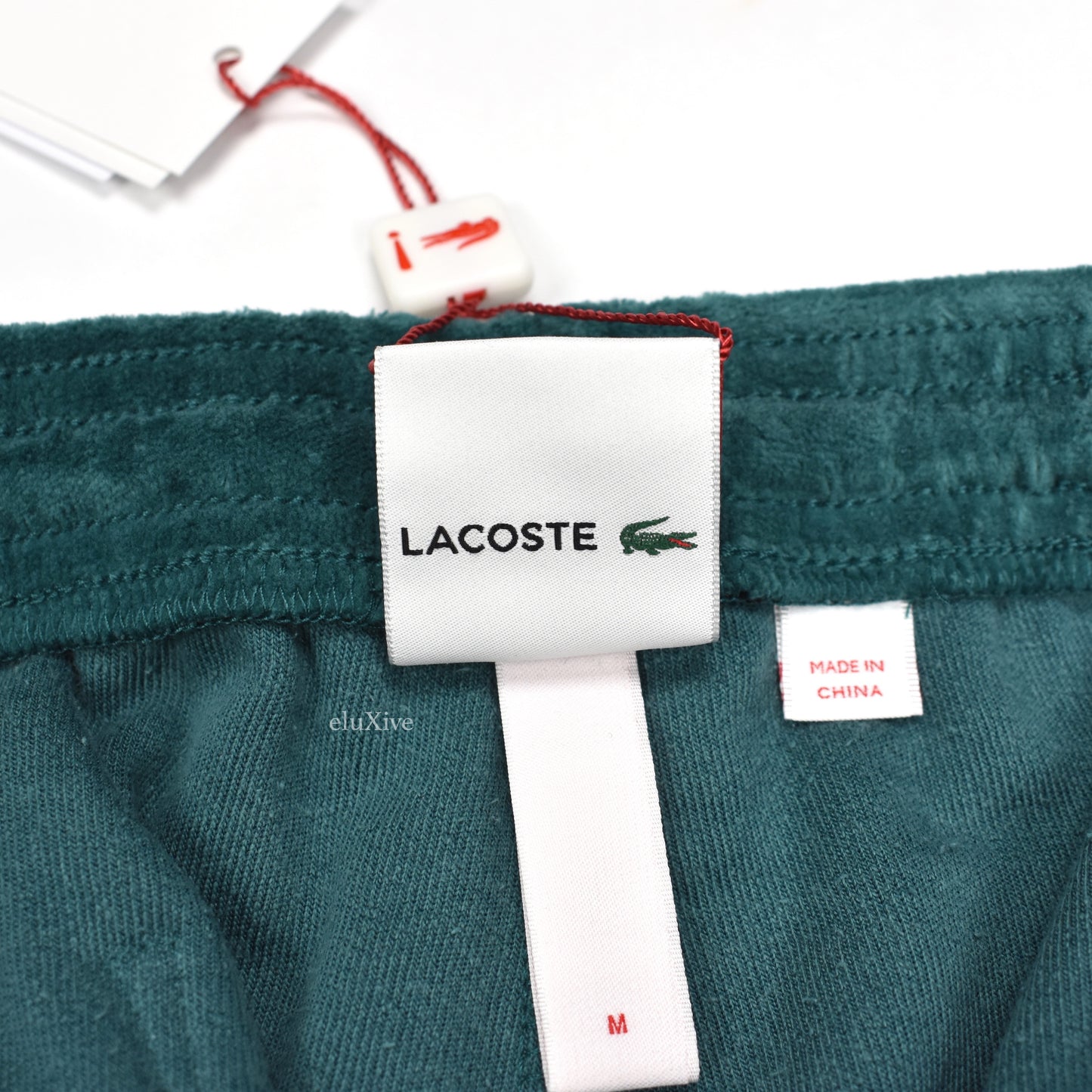 Supreme x Lacoste - Teal Velour Logo Track Pants
