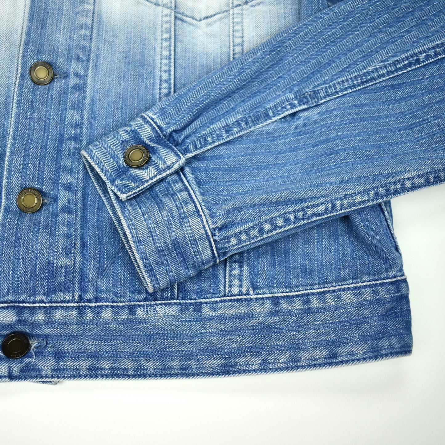 Saint Laurent - Blue / Pink Degrade Denim Trucker Jacket