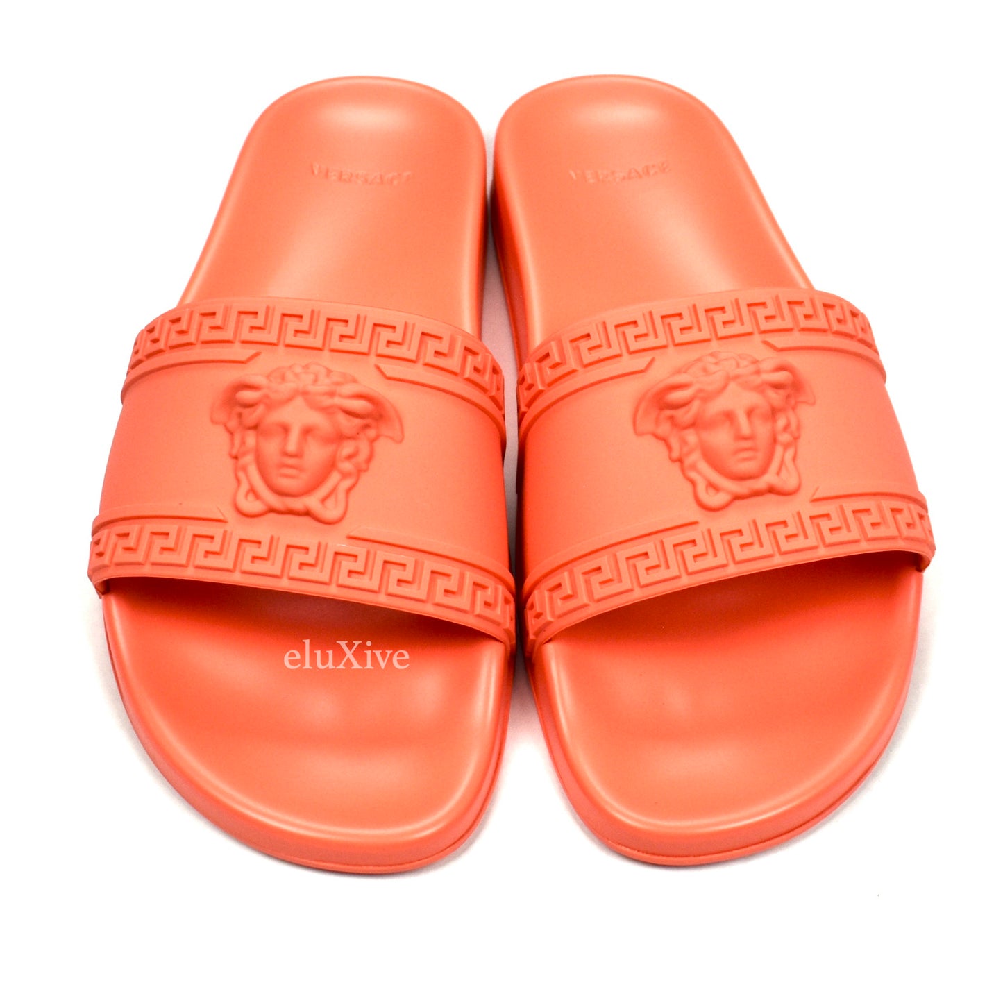 Versace - Bright Coral Palazzo Medusa Pool Slides