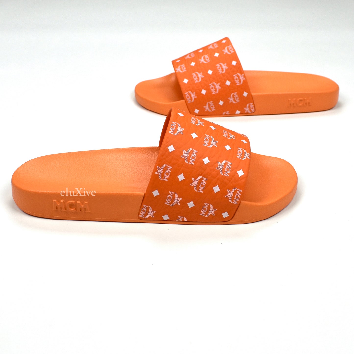 MCM - Persimmon Orange Monogram Logo Slides