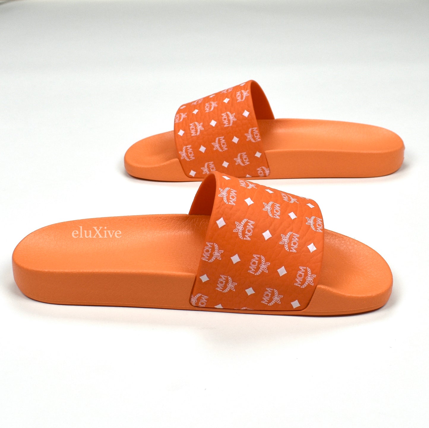 MCM - Persimmon Orange Monogram Logo Slides