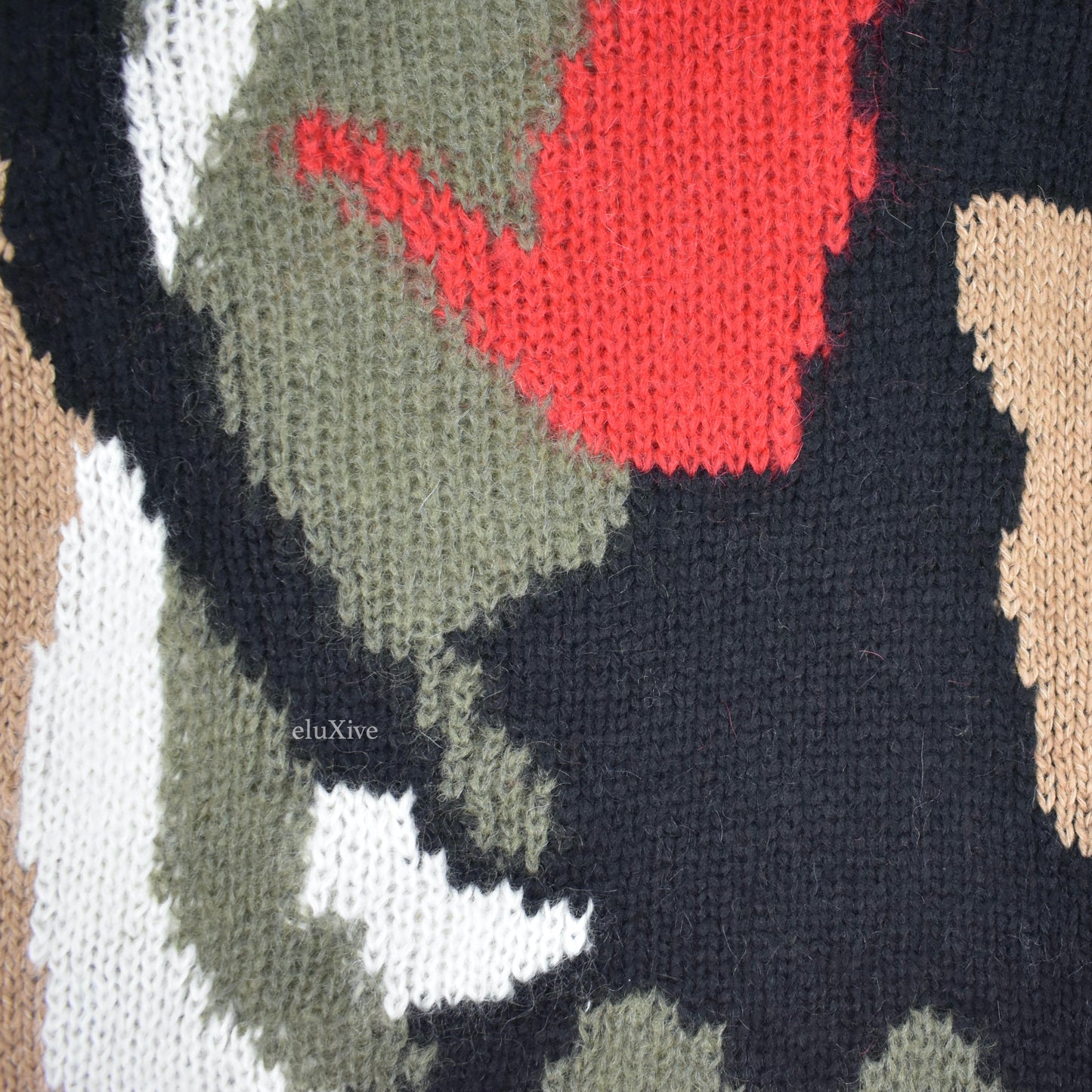 Saint Laurent - Abstract Camo Knit Mohair Sweater