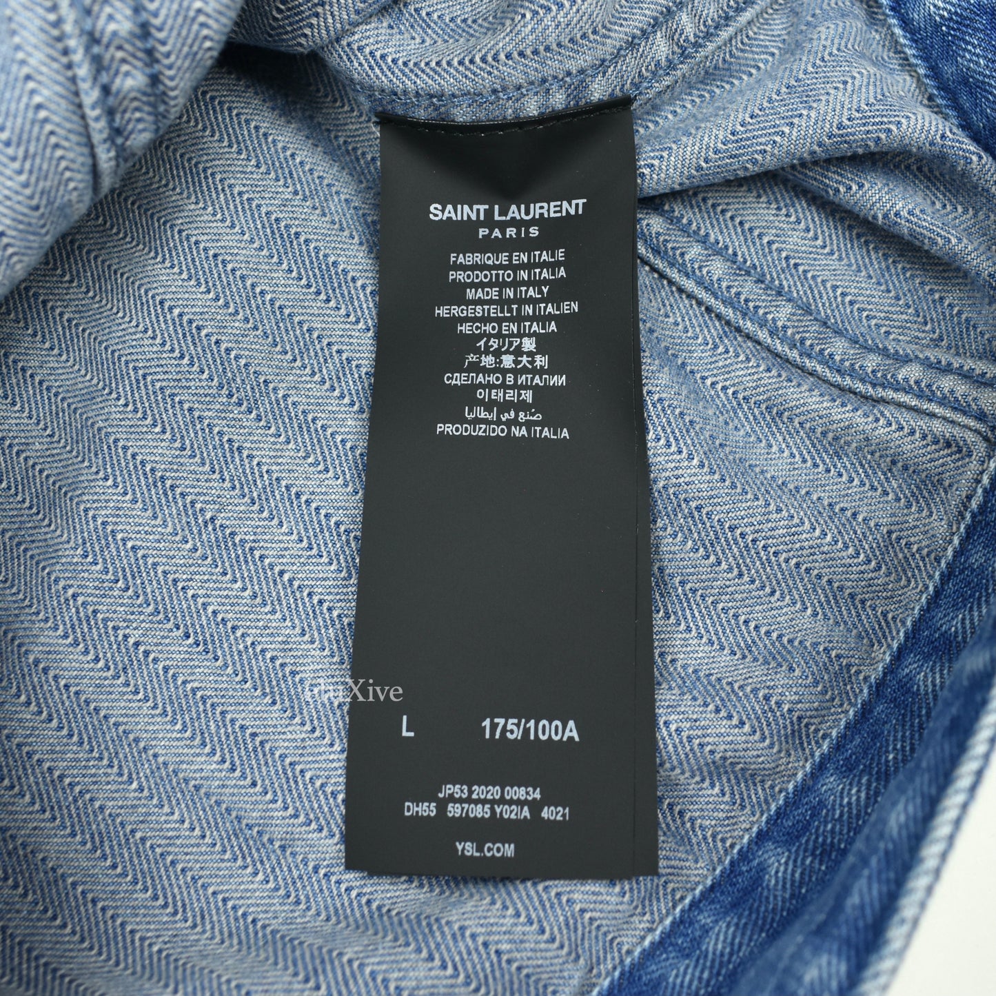 Saint Laurent - Blue / Pink Degrade Denim Trucker Jacket