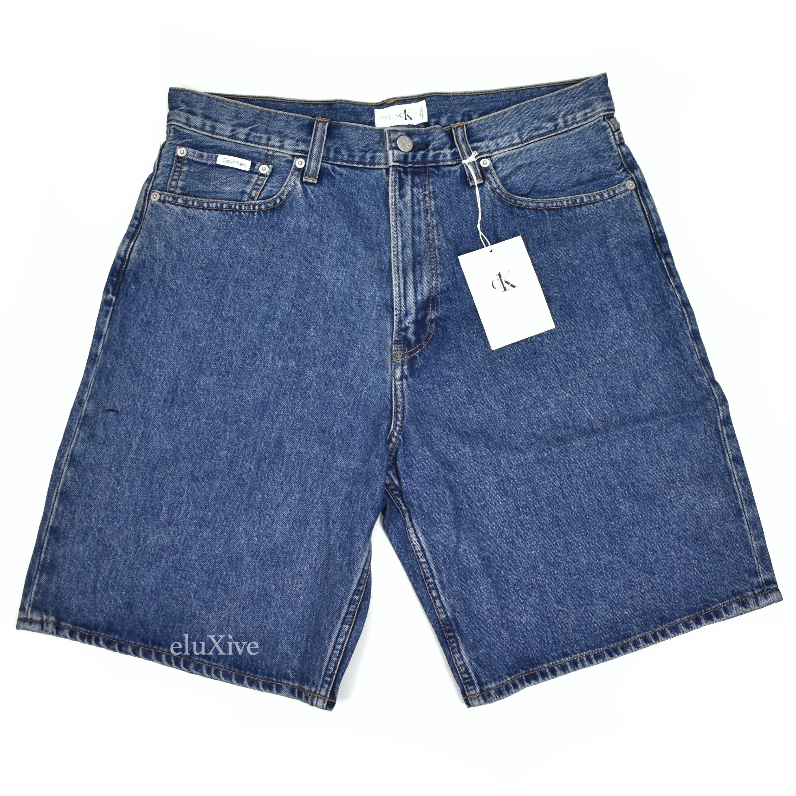 Palace x Calvin Klein - CK1 Baggy Denim Shorts (Blue) – eluXive