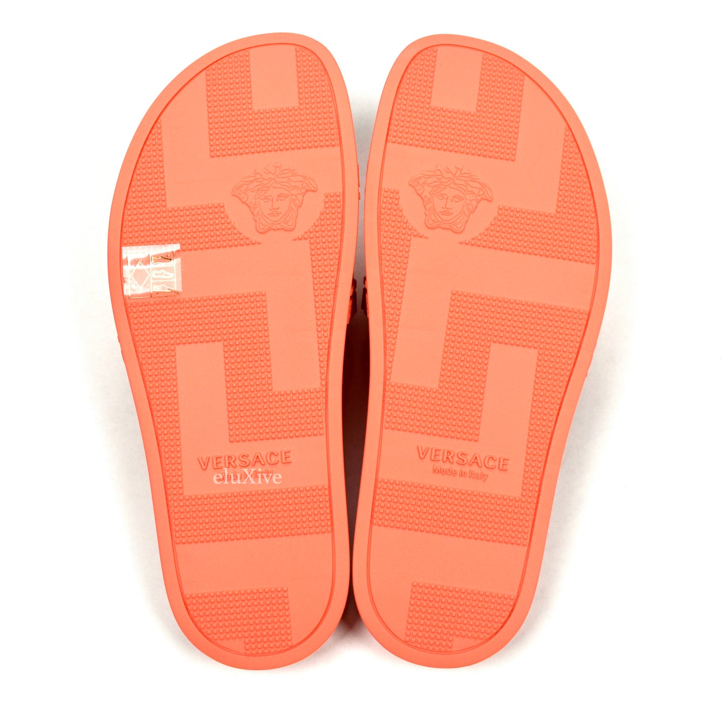 Versace - Bright Coral Palazzo Medusa Pool Slides