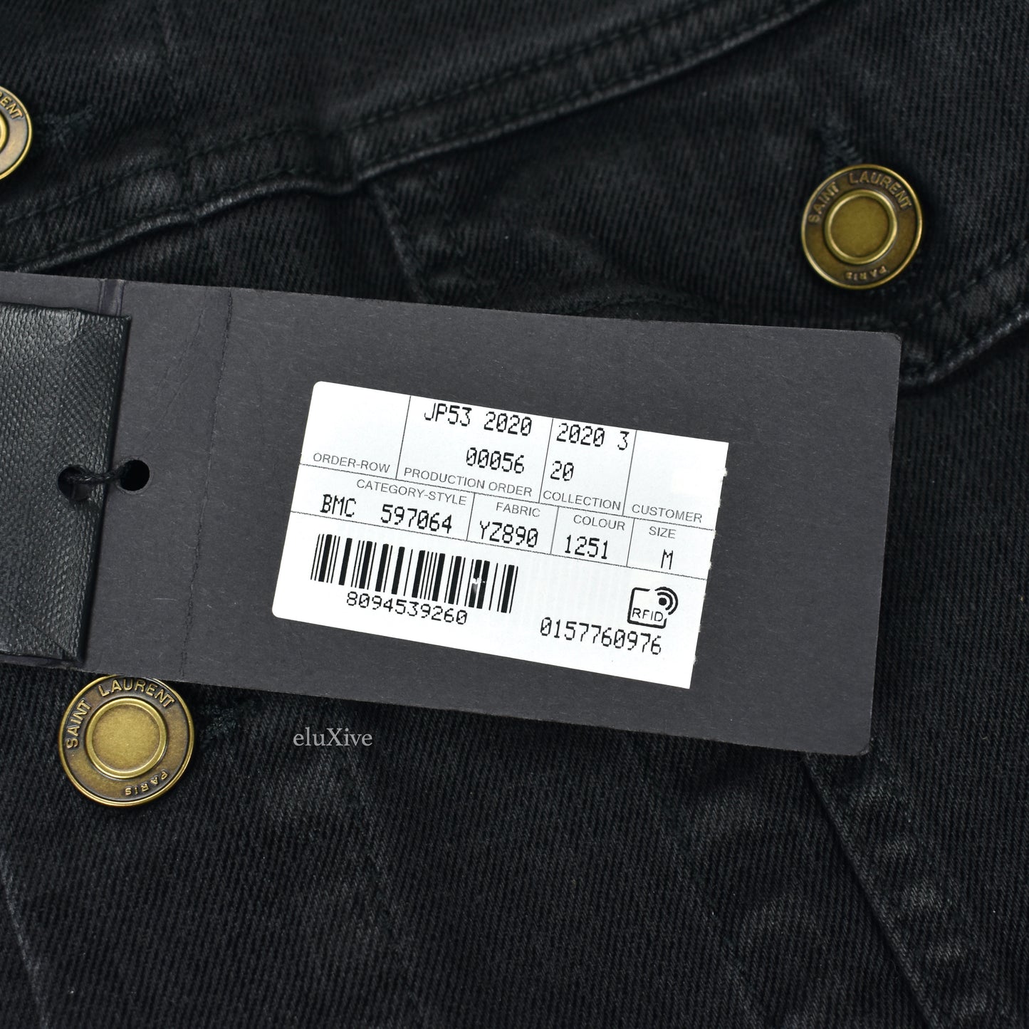Saint Laurent - Black Waxed Denim Trucker Jacket