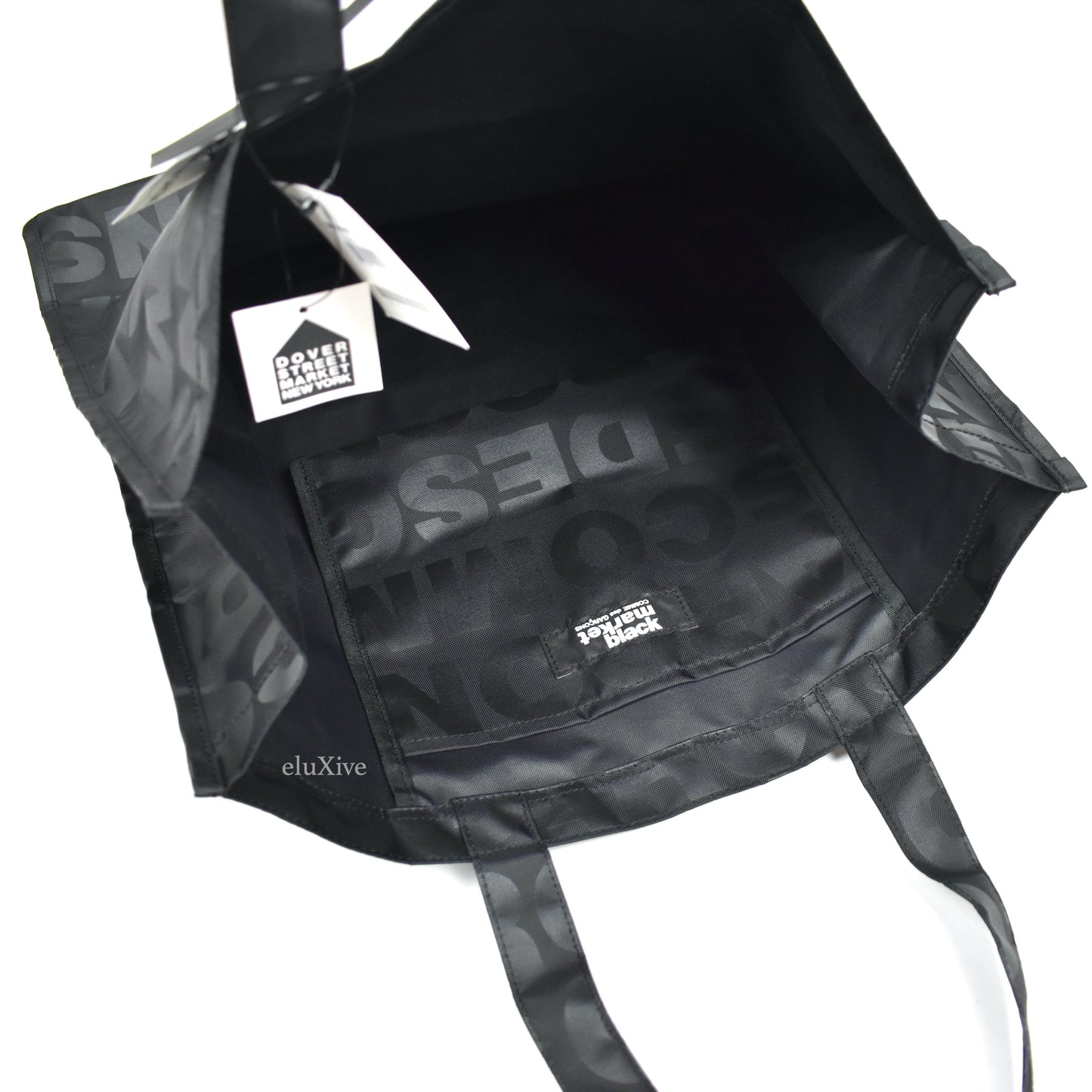 Comme Des Garcons - CDG Black Market NYFW 2022 Logo Print Tote Bag