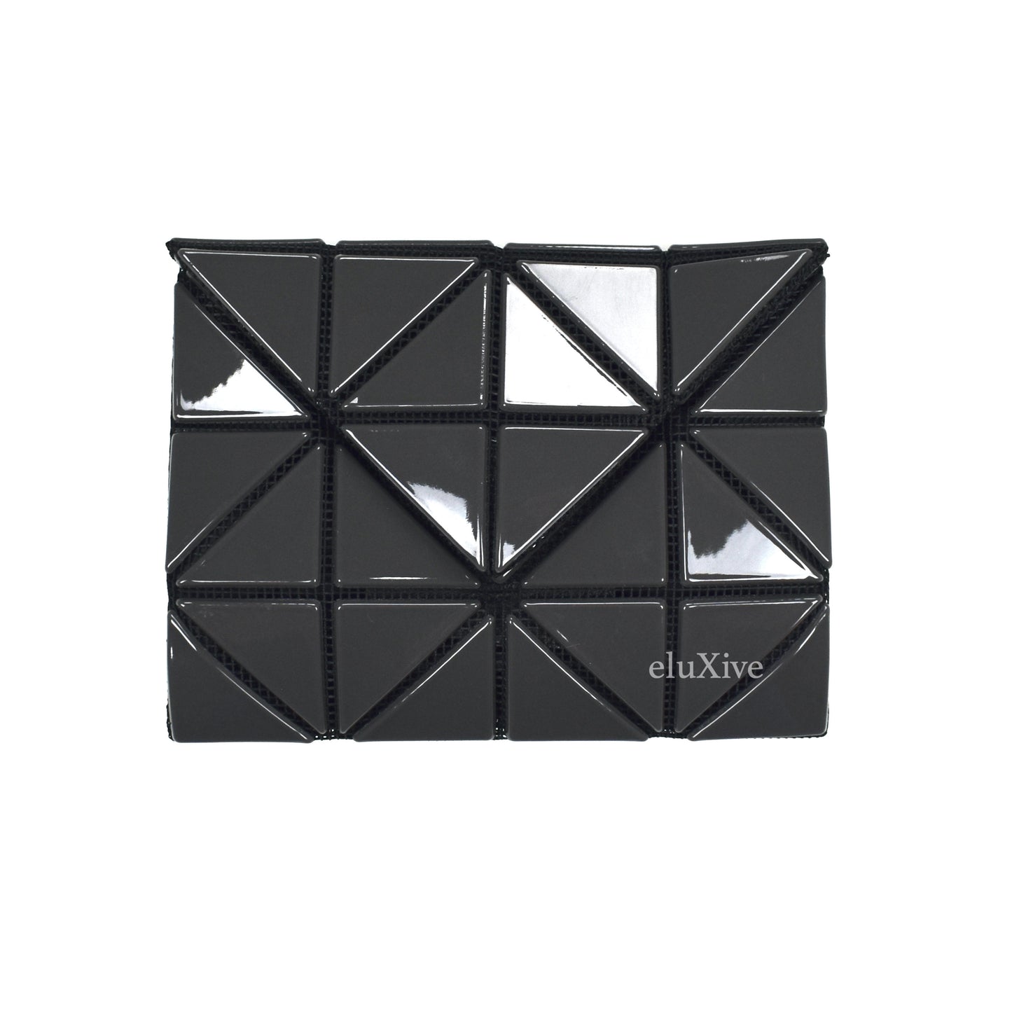 Baobao Issey Miyake - Dark Gray Geometric Envelope Wallet