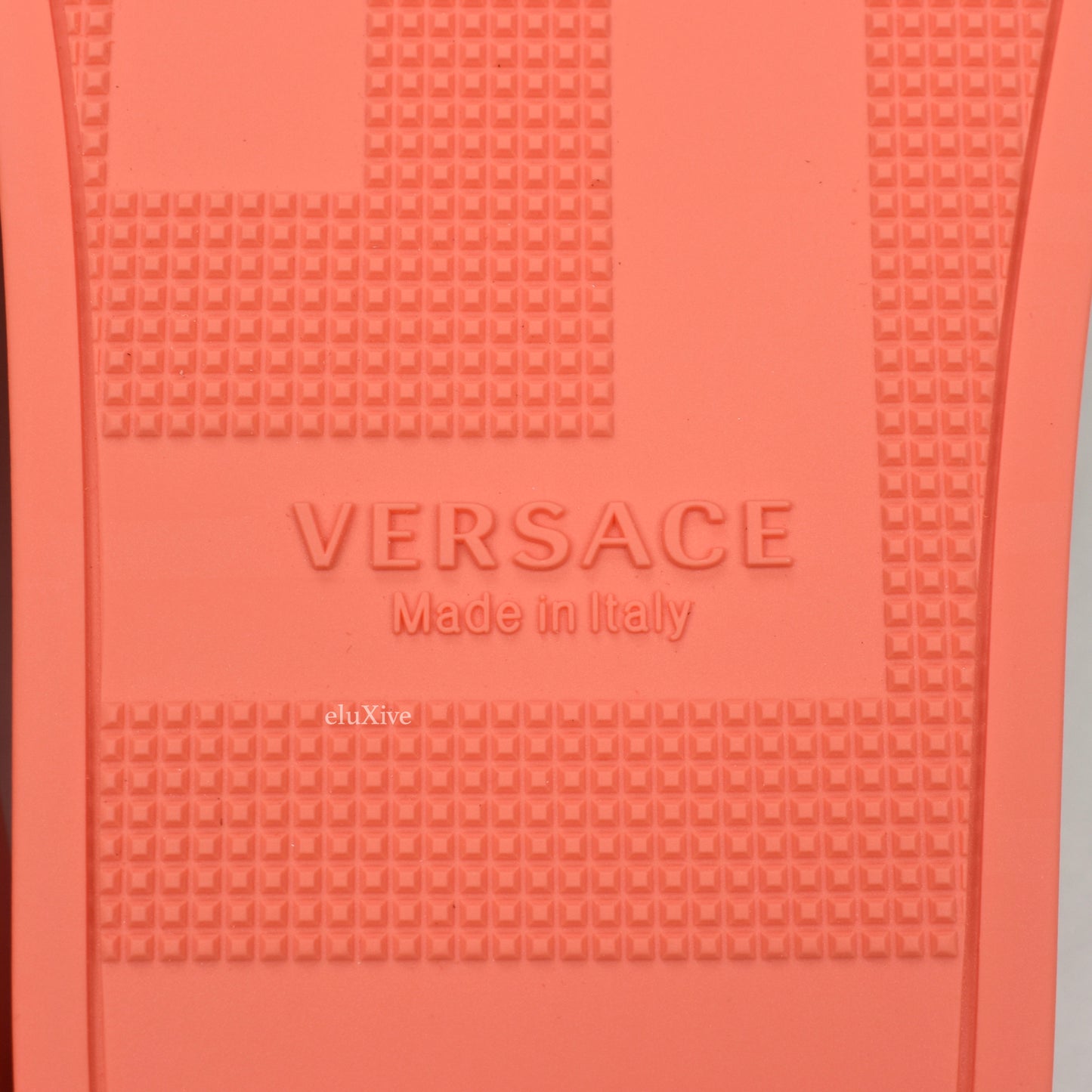 Versace - Bright Coral Palazzo Medusa Pool Slides