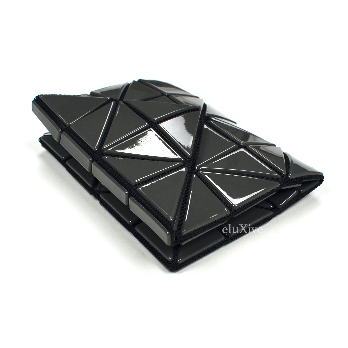 Baobao Issey Miyake - Dark Gray Geometric Envelope Wallet