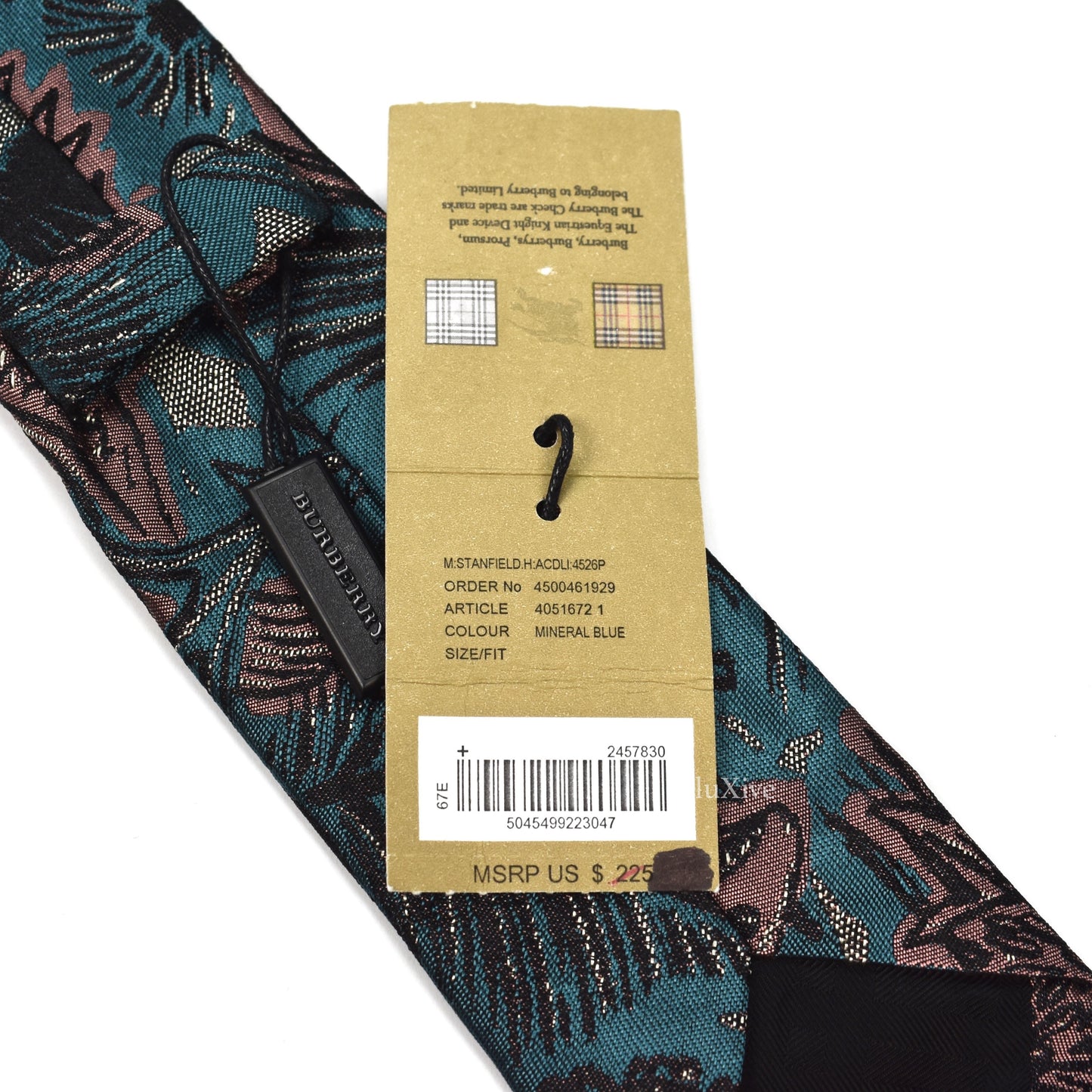 Burberry - Woven Animal Artwork Tie (Turquoise)