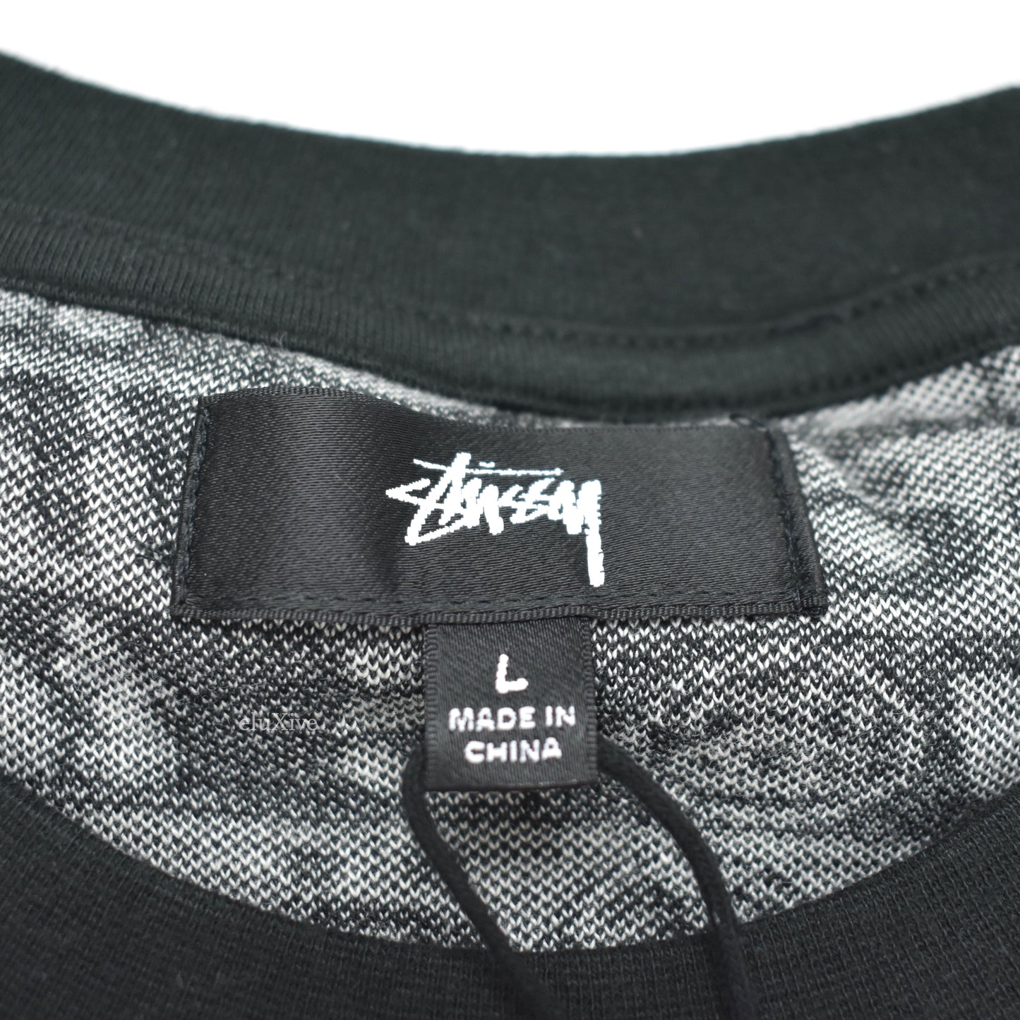 Cactus Plant Flea Market x Stussy - CPFM Black / White Logo Jacquard T-Shirt