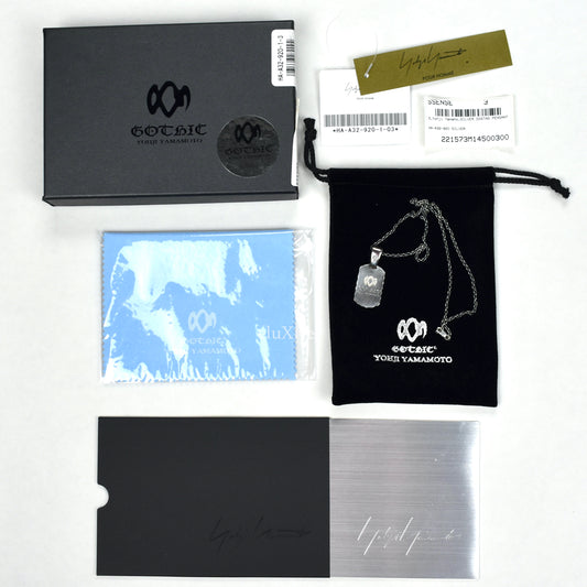 Yohji Yamamoto - Silver Gothic Dog Tag Chain Necklace