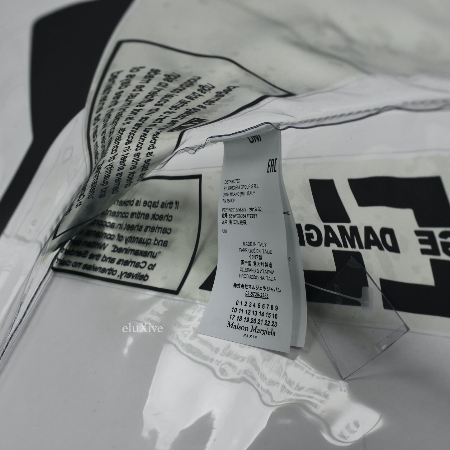 Maison Margiela - Transparent Clear PVC Logo Tote Bag & Pouch