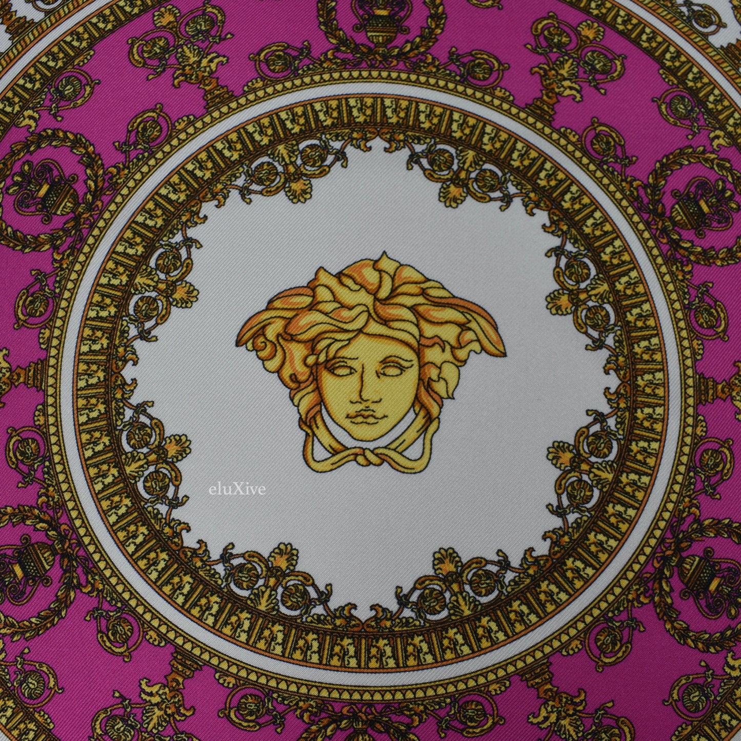 Versace - Pink Barocco Medusa Logo Silk Pillow